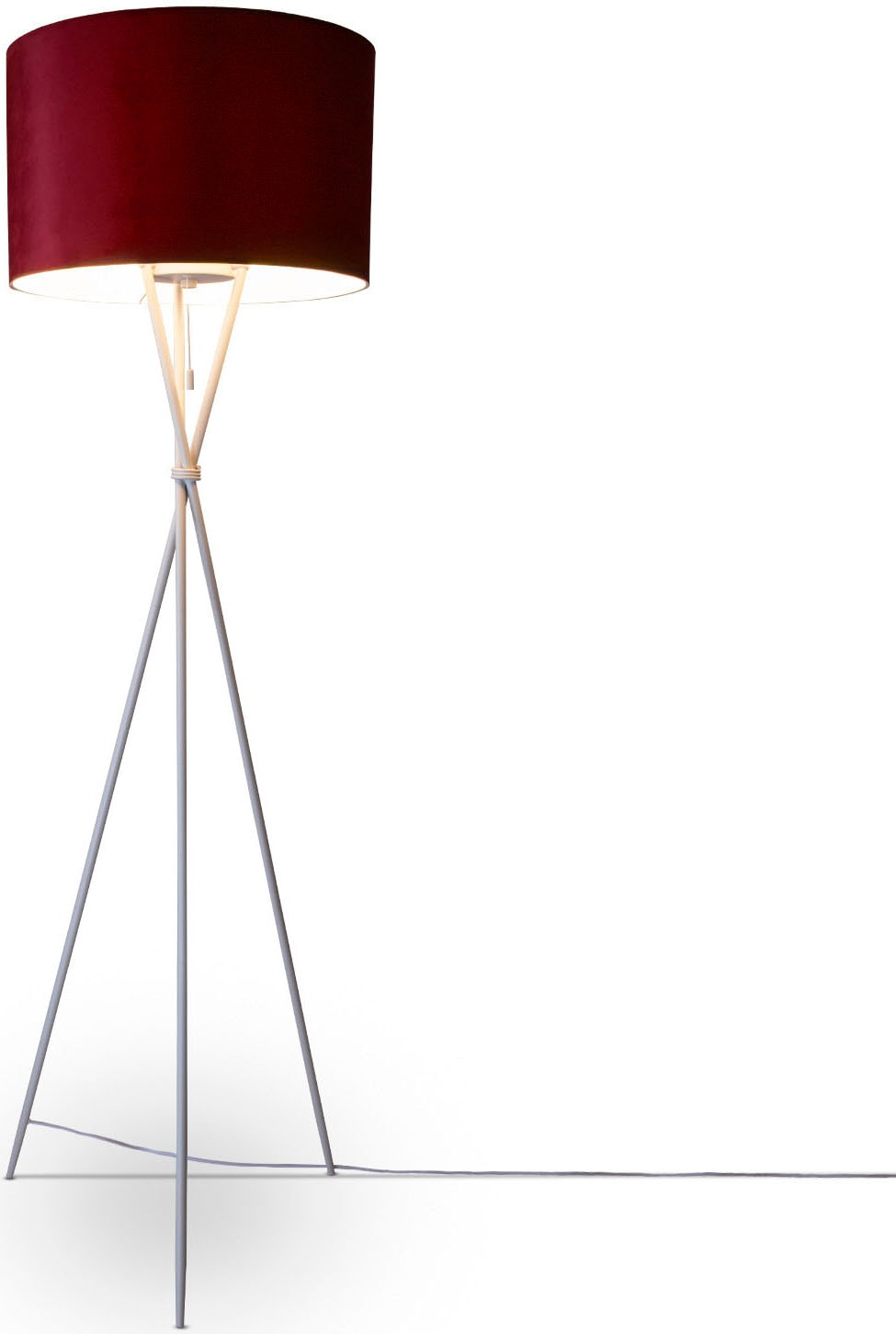 Paco Home Stehlampe »Kate uni kaufen Dreibein bei 177,5cm Wohnzimmer Color«, OTTO Filigran Höhe Velour Standleuchte E27 online