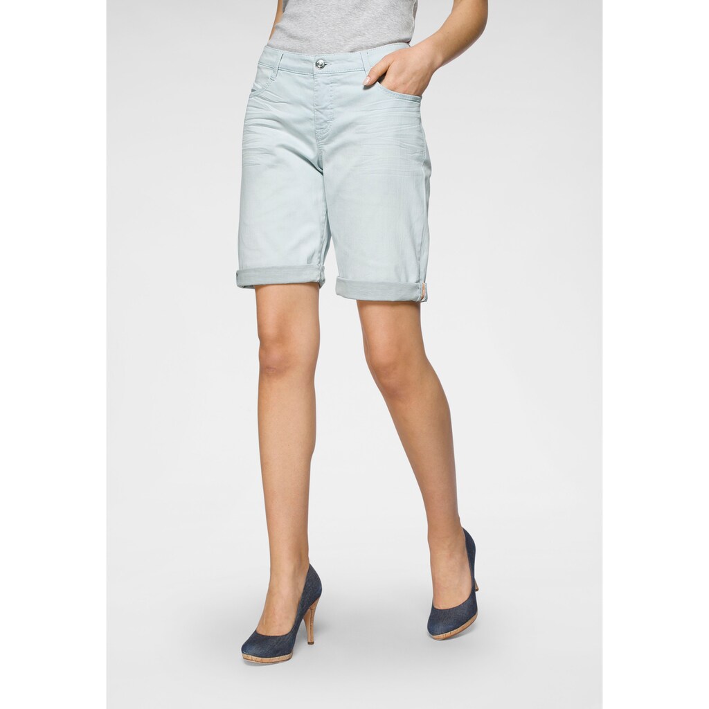 MAC Jeansbermudas »Shorty Summer Clean«, Shorts mit krempelbarem Saum