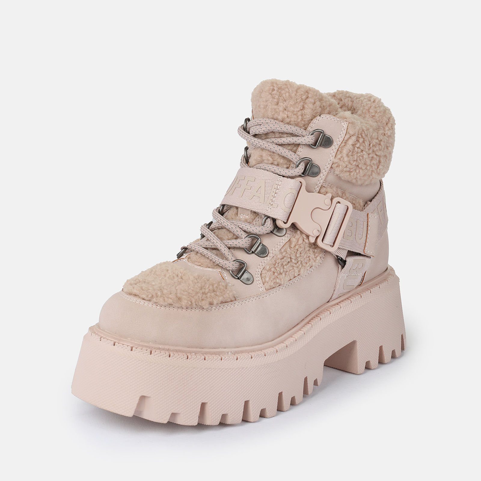 Buffalo Winterboots  Plateauboots, trendy Stiefelette, Schnürboots mit Fellimitat