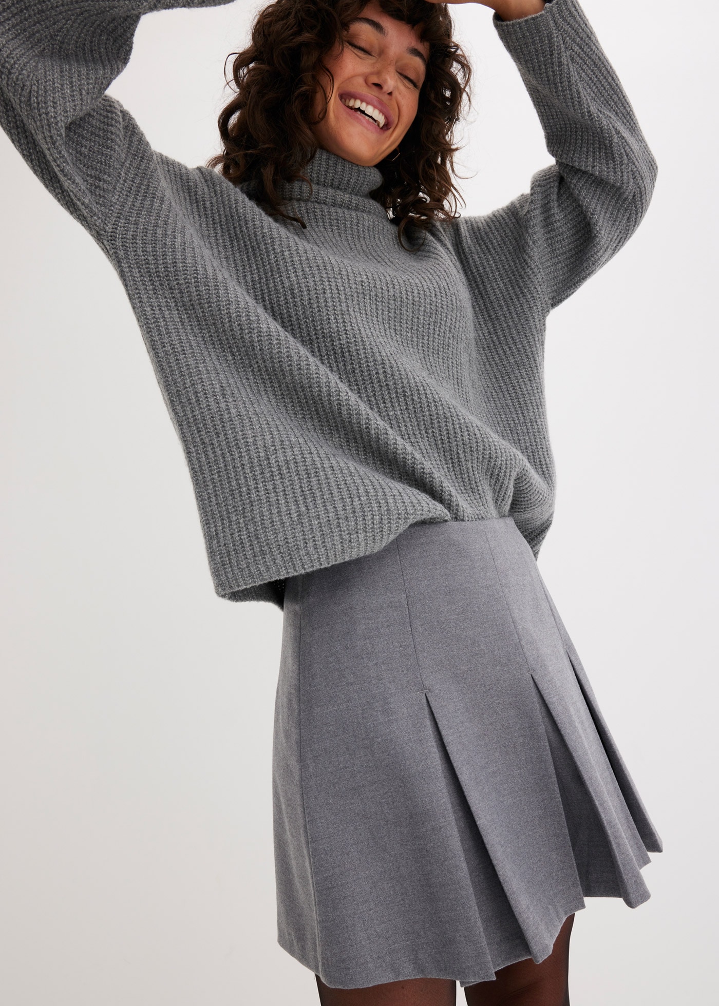 bonprix Minirock Minirock aus Viskose-Mix