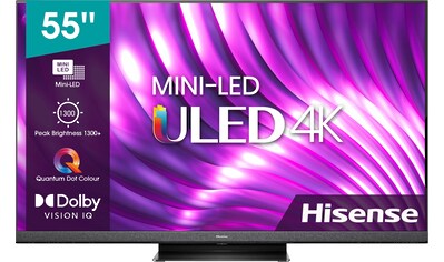 Hisense Mini-LED-Fernseher »55U8HQ«, 139 cm/55 Zoll, 4K Ultra HD, Dolby Vision IQ &... kaufen