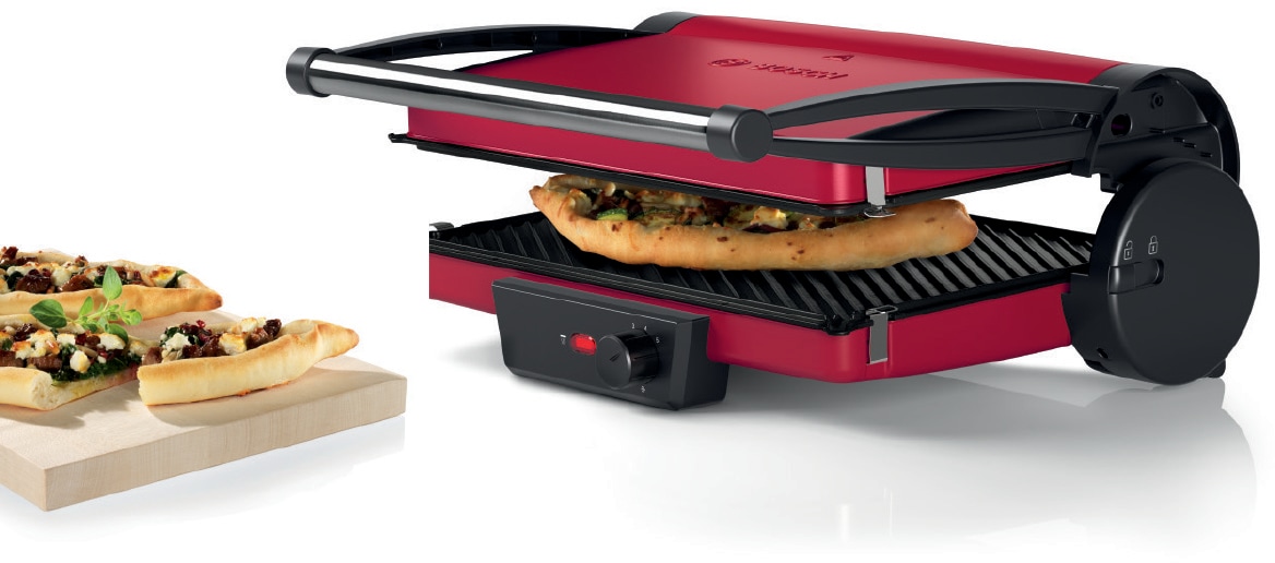 BOSCH Kontaktgrill »TCG4104 rot«, 2000 W