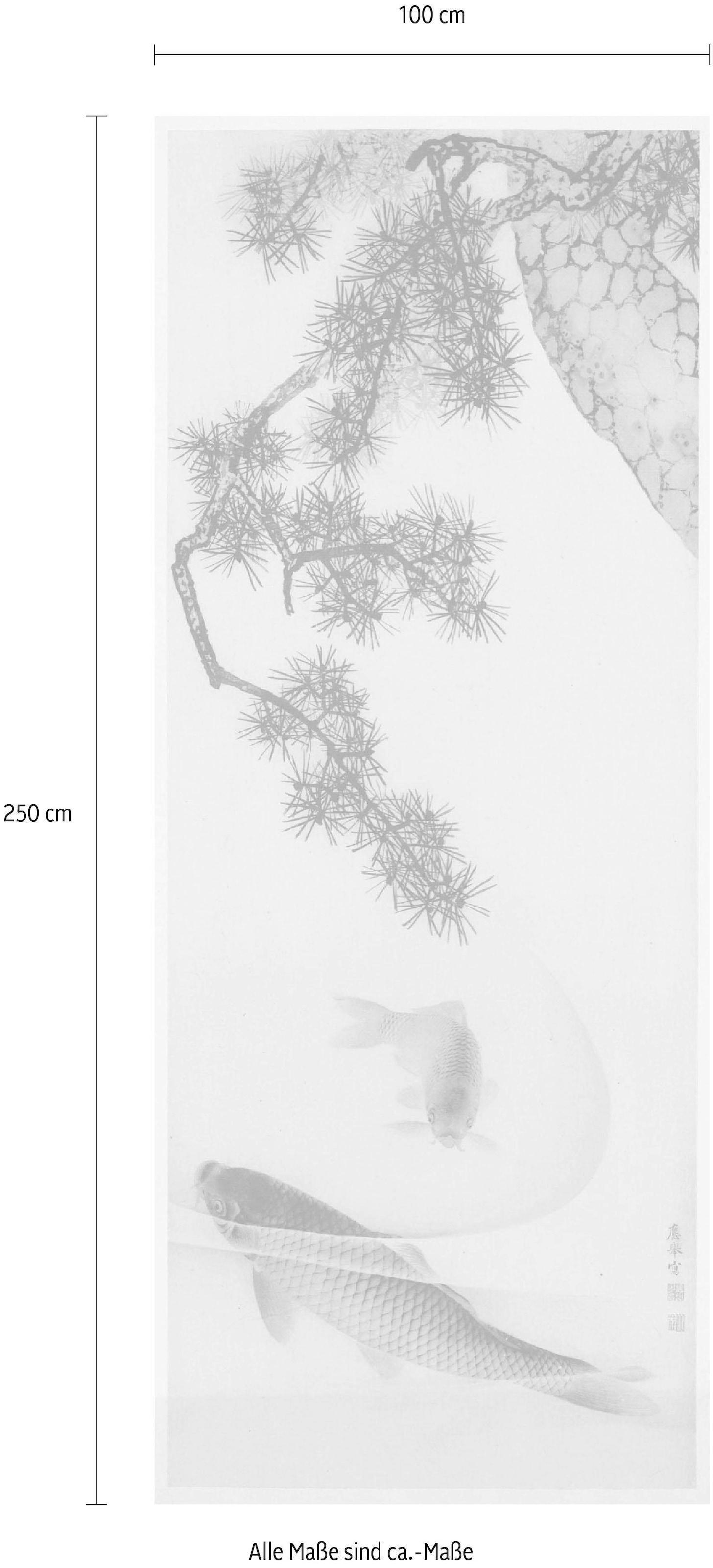 Komar Vliestapete »Digitaldruck Vlies - Koi - Größe 100 x 250 cm«, bedruckt, Wohnzimmer, Schlafzimmer