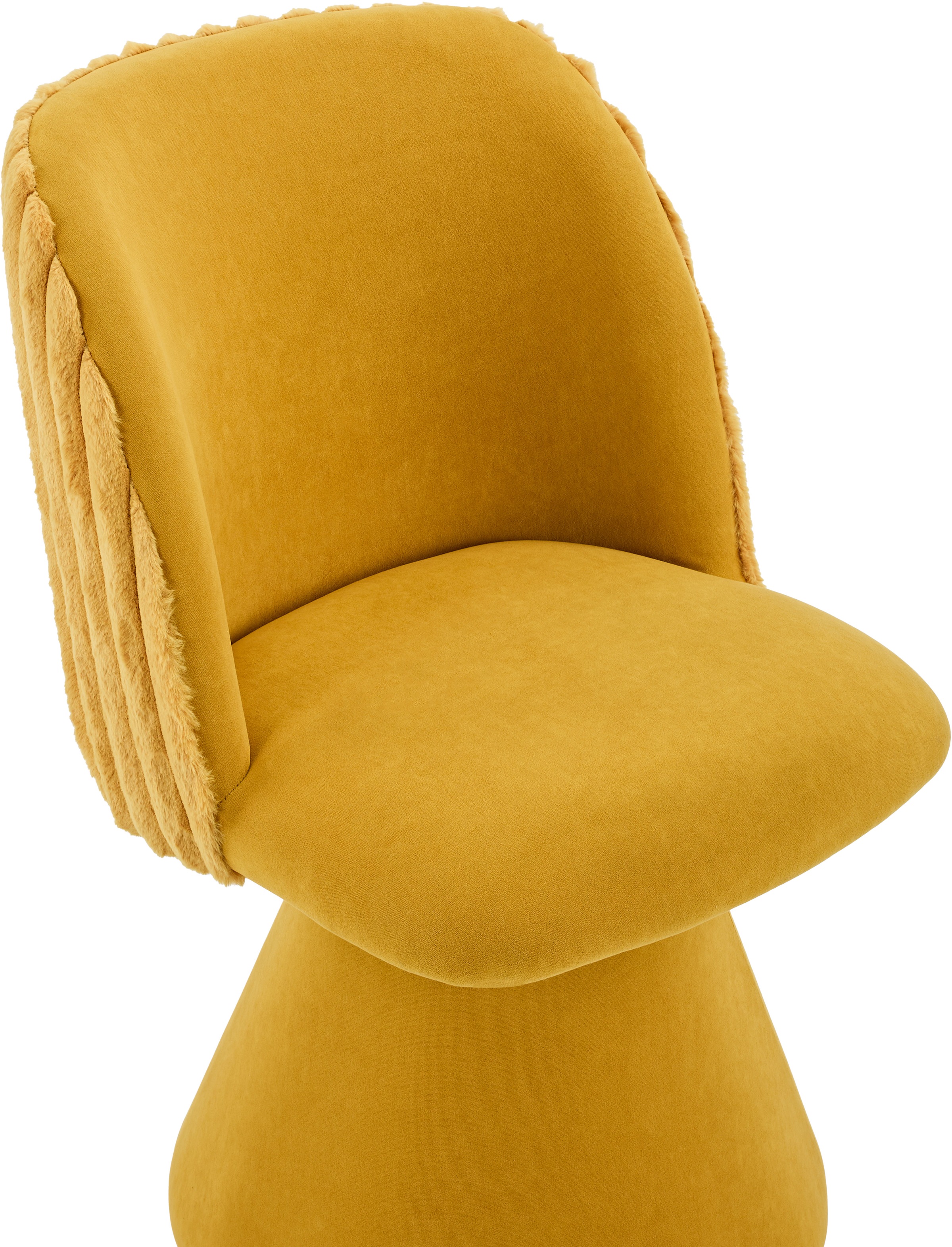 HELA Drehstuhl »BARI« (Set) 2 Stk.360° drehbar, Polsterfuß, Materialkombi, Außen Felloptik Innen Velvet