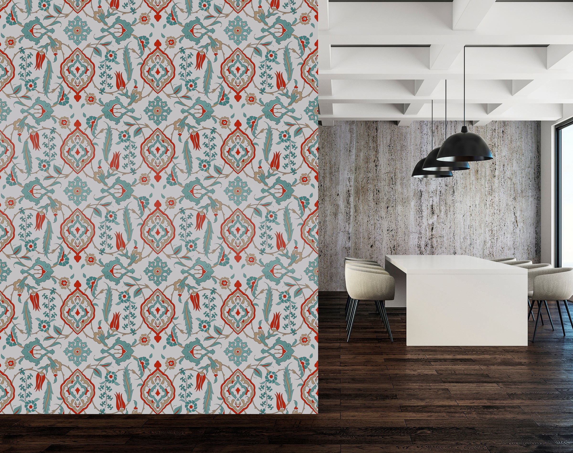 queence Vinyltapete »Elsa«, bedruckt-Barock-Antikoptik-Kunst, 90x250cm, selbstklebend, kinderleichte Anbringung, Sticker