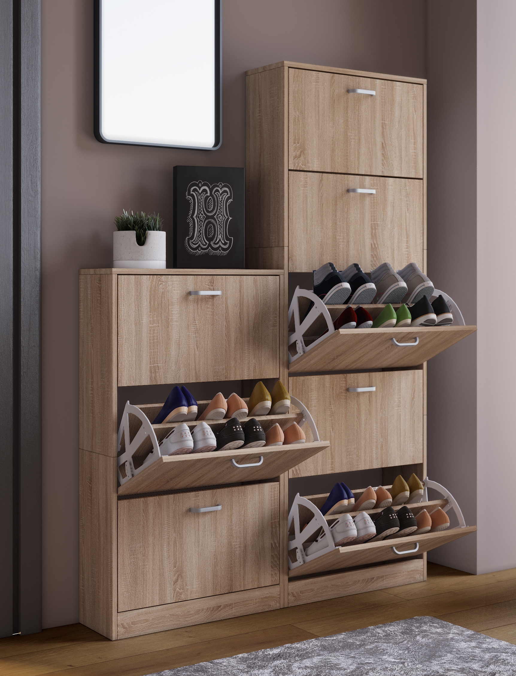 VCM Schuhschrank »Holz Regal Schuhschrank Schuhkipper Serie Sipos L«