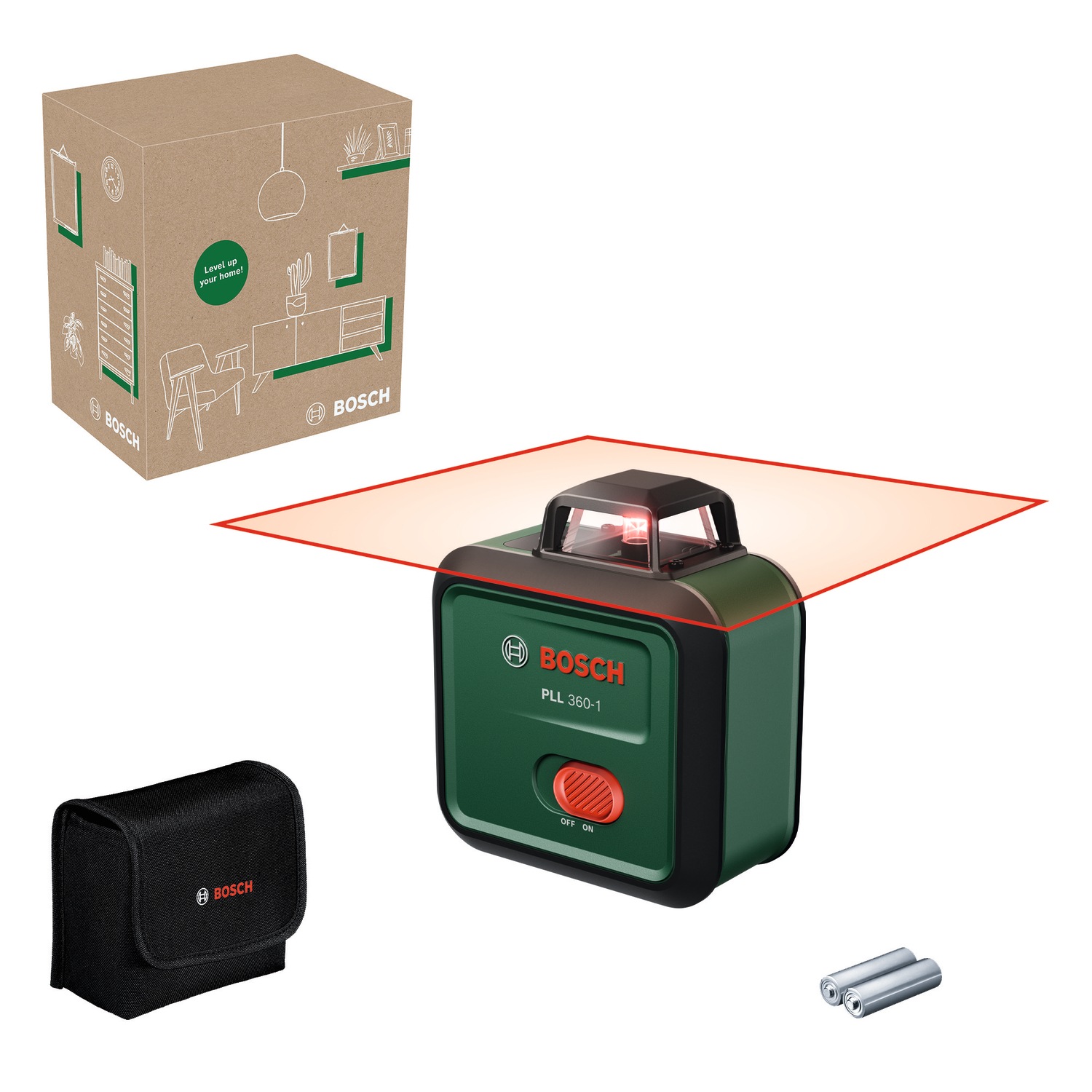 Bosch Home & Garden Linienlaser »PLL 360-1 UNI« inkl. Batterien