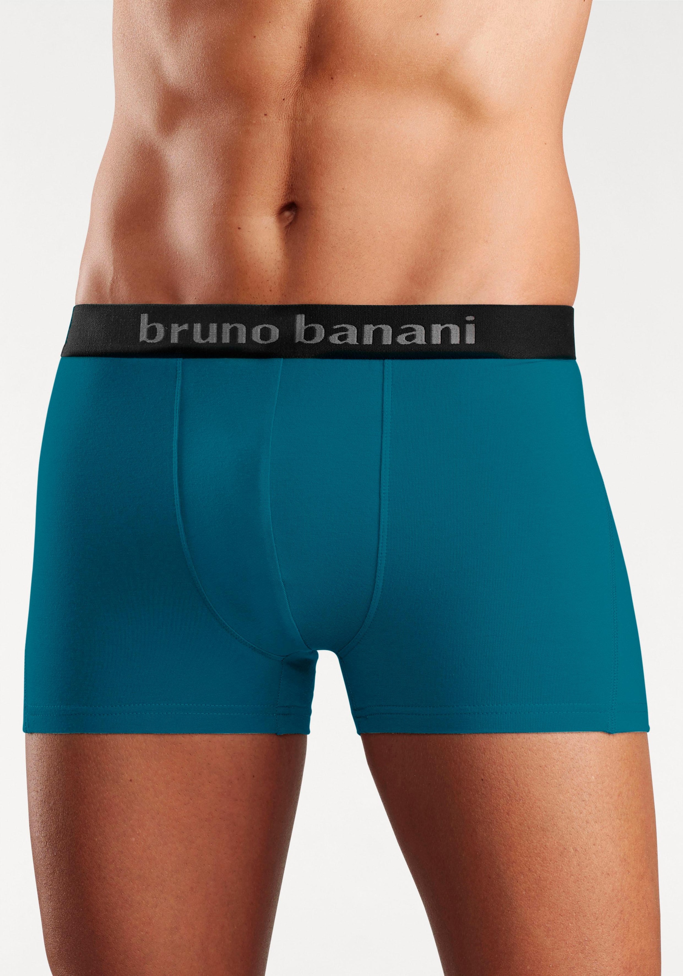 Bruno Banani Boxer, (Packung, 4 St.), mit farbigen Marken-Schriftzug am Bündchen