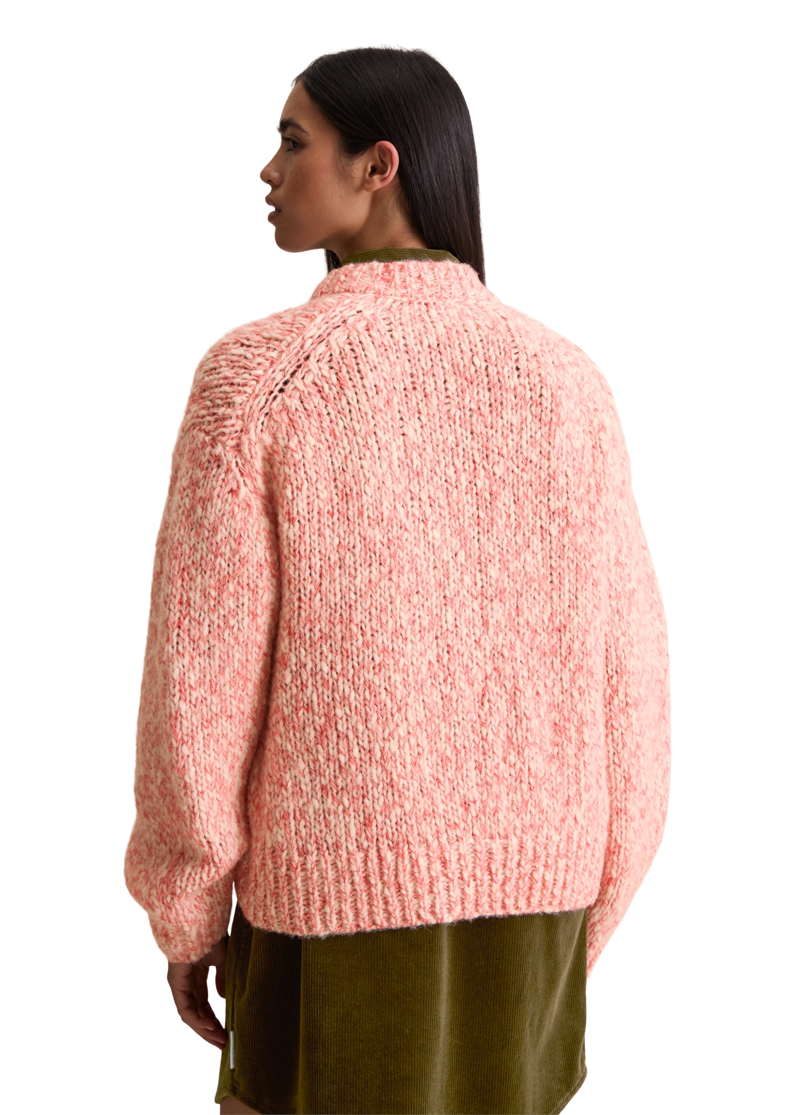 Marc O'Polo DENIM Cardigan, melierte Struktur, lockere Form, Rundhals