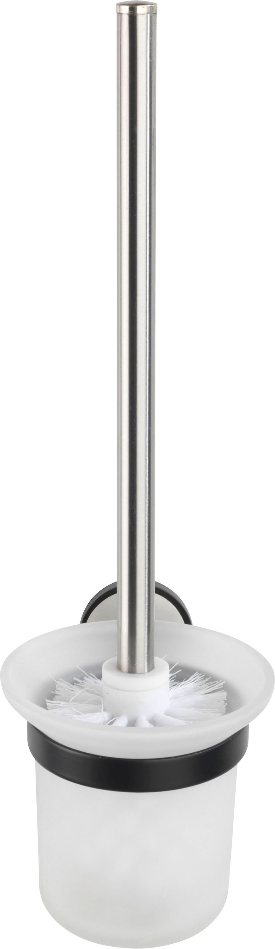 Wenko WC-Garnitur »UV-Loc Udine« aus Edelstahl Glas befestigen ohne Bohren in weiß