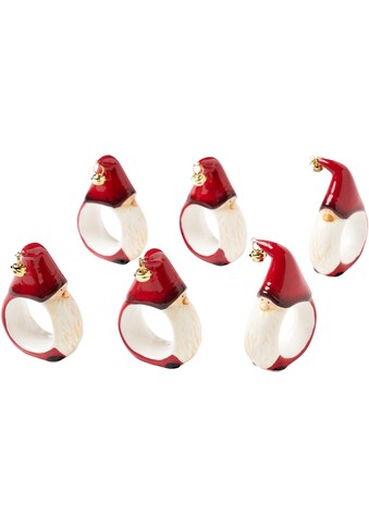 Schneider Serviettenring »Weihnachtsdeko rot«, (Set, 6 tlg.), in Form eines Wichtels,... kaufen