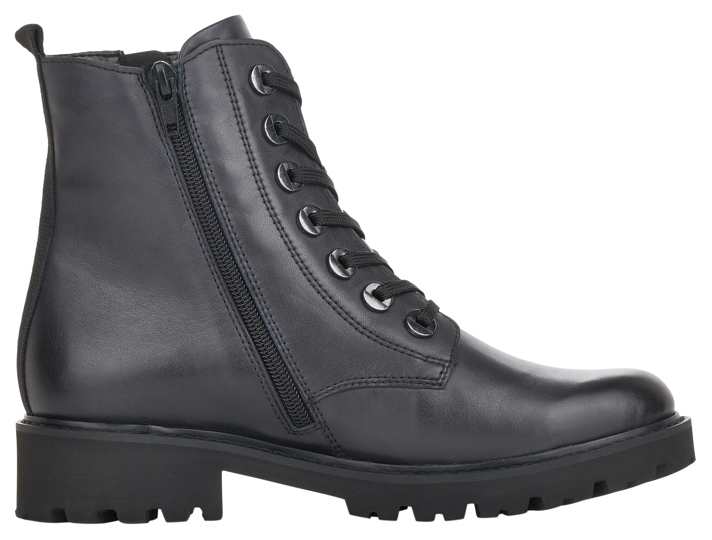 Remonte Schnürstiefelette, Blockabsatz, Stiefelette, Schnürboots, Flats im Used Look