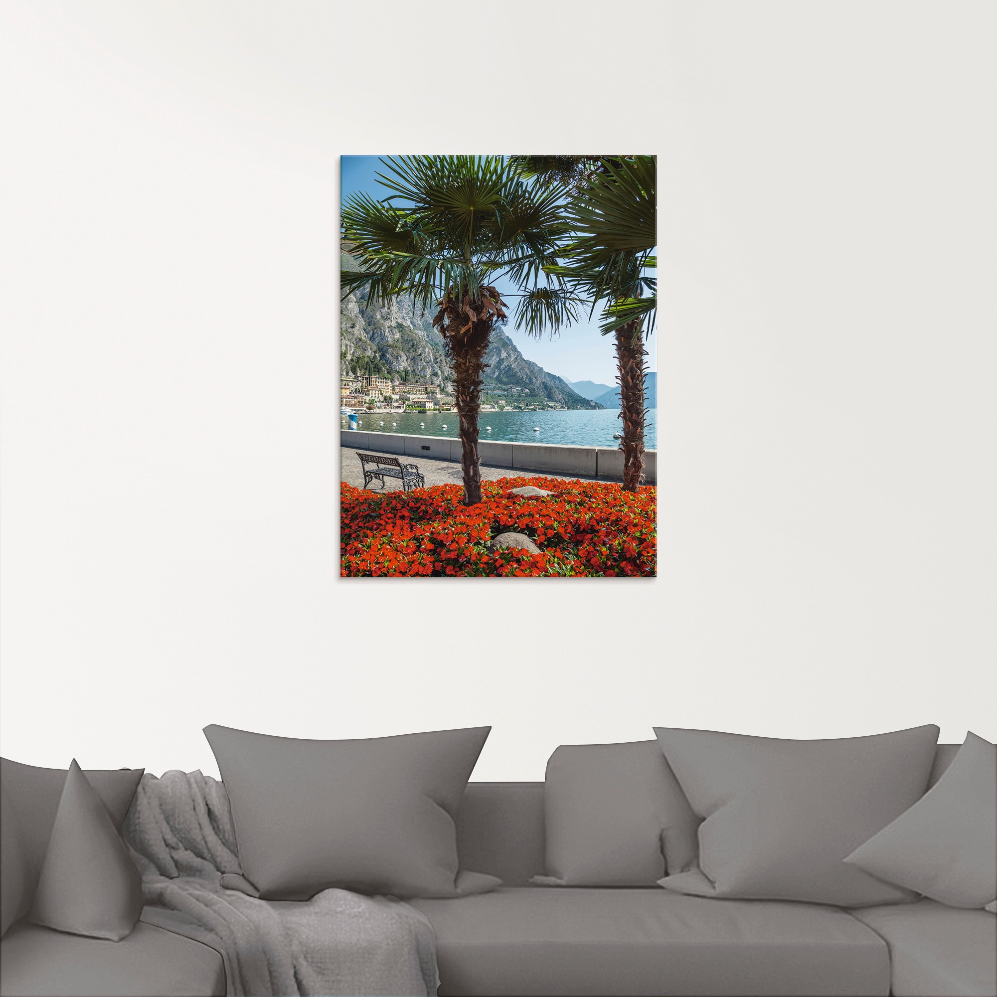 Artland Glasbild »Gardasee Limone sul« Europa 1 Stk. tlg. in verschiedenen Größen