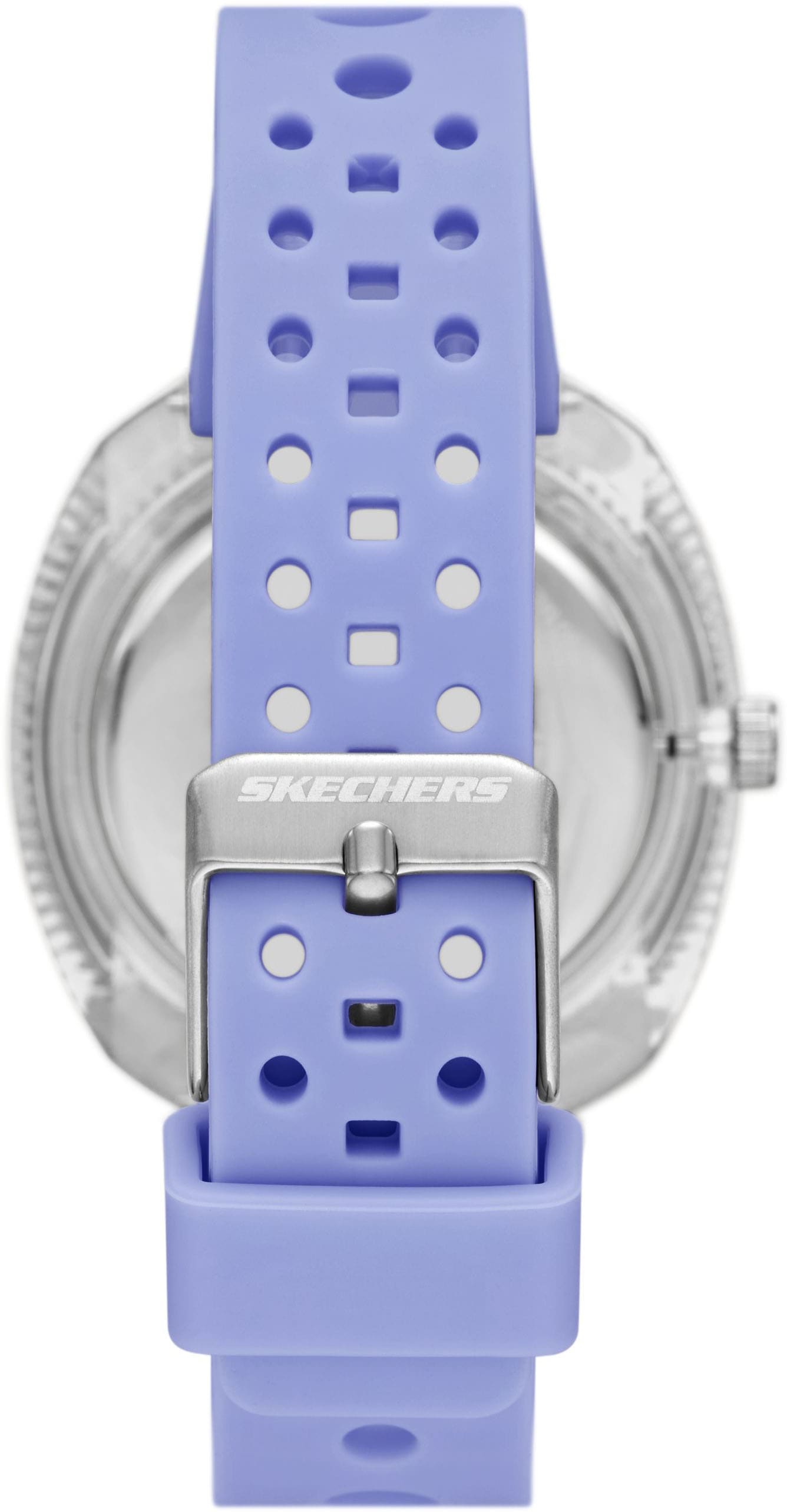 Skechers Quarzuhr »PALMERA«, Armbanduhr, Damenuhr, Silikonarmband, analog, Glassteine