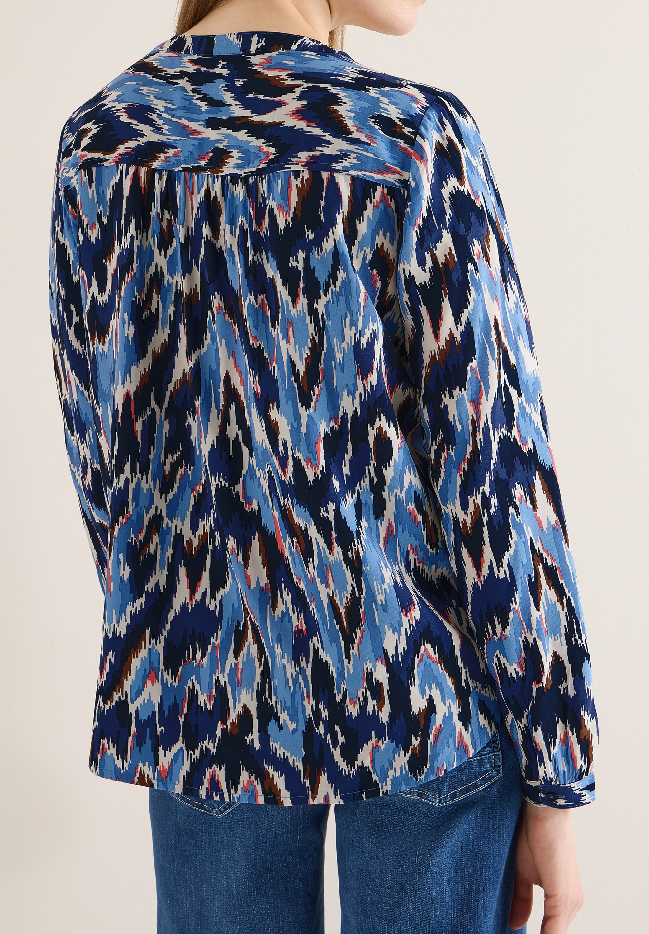 Cecil Langarmbluse mit grafischem Print und Reißverschluss