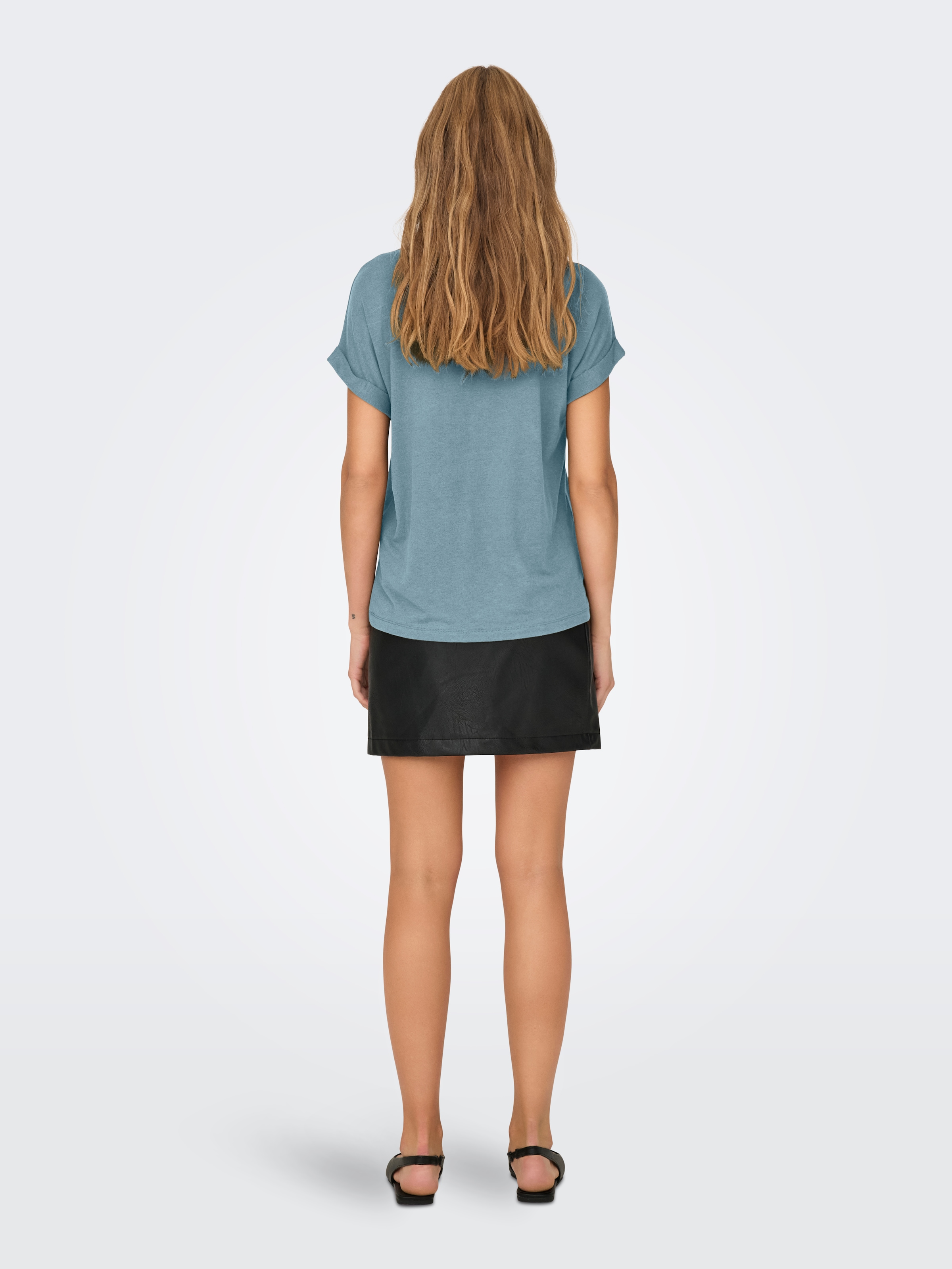 ONLY T-Shirt »ONLMOSTER S/S O-NECK TOP NOOS JRS«, mit Aufschlag am Arm