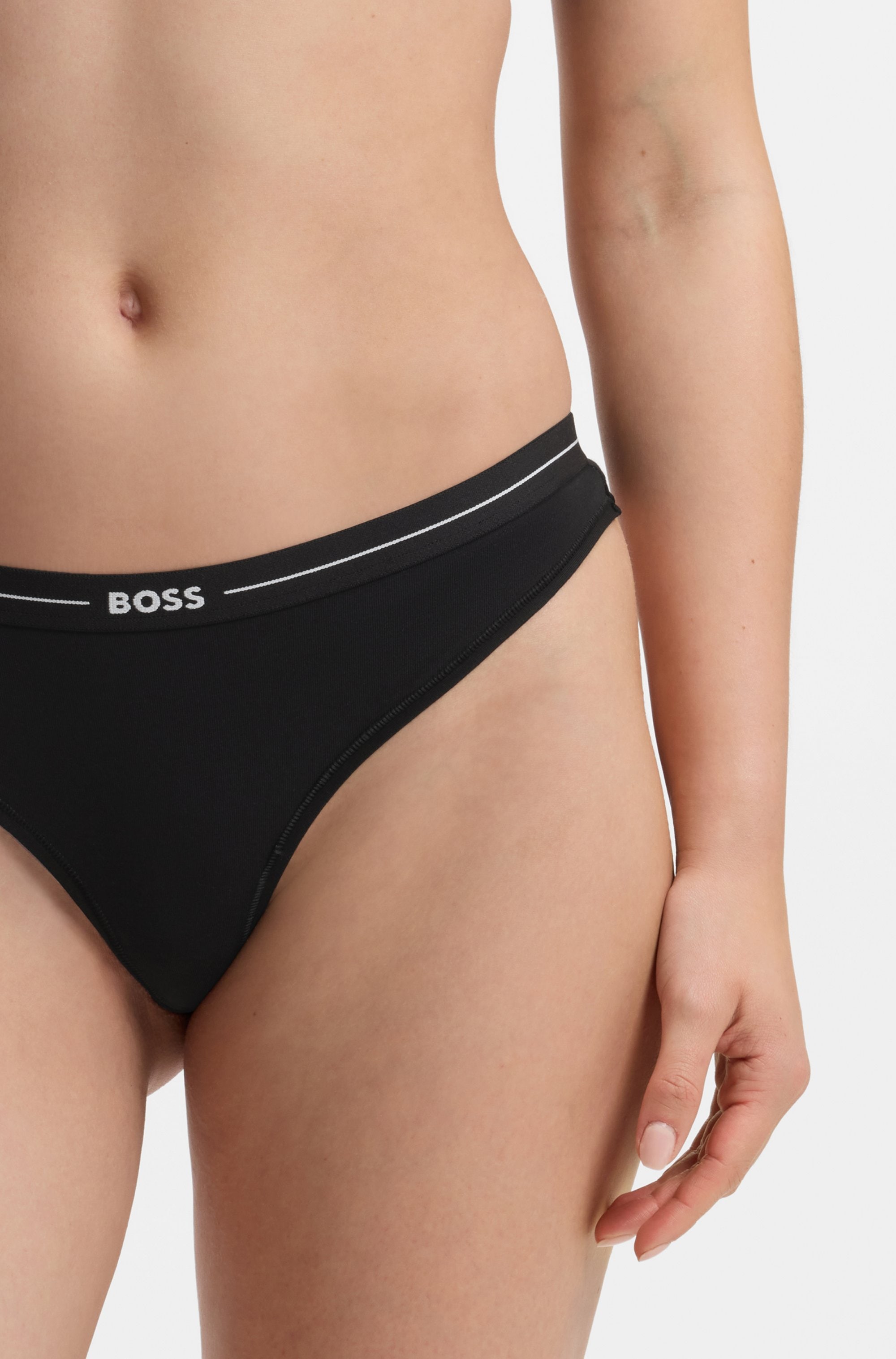BOSS String »3P THONG« Packung, 3er, 3 Stk. mit BOSS Logobund