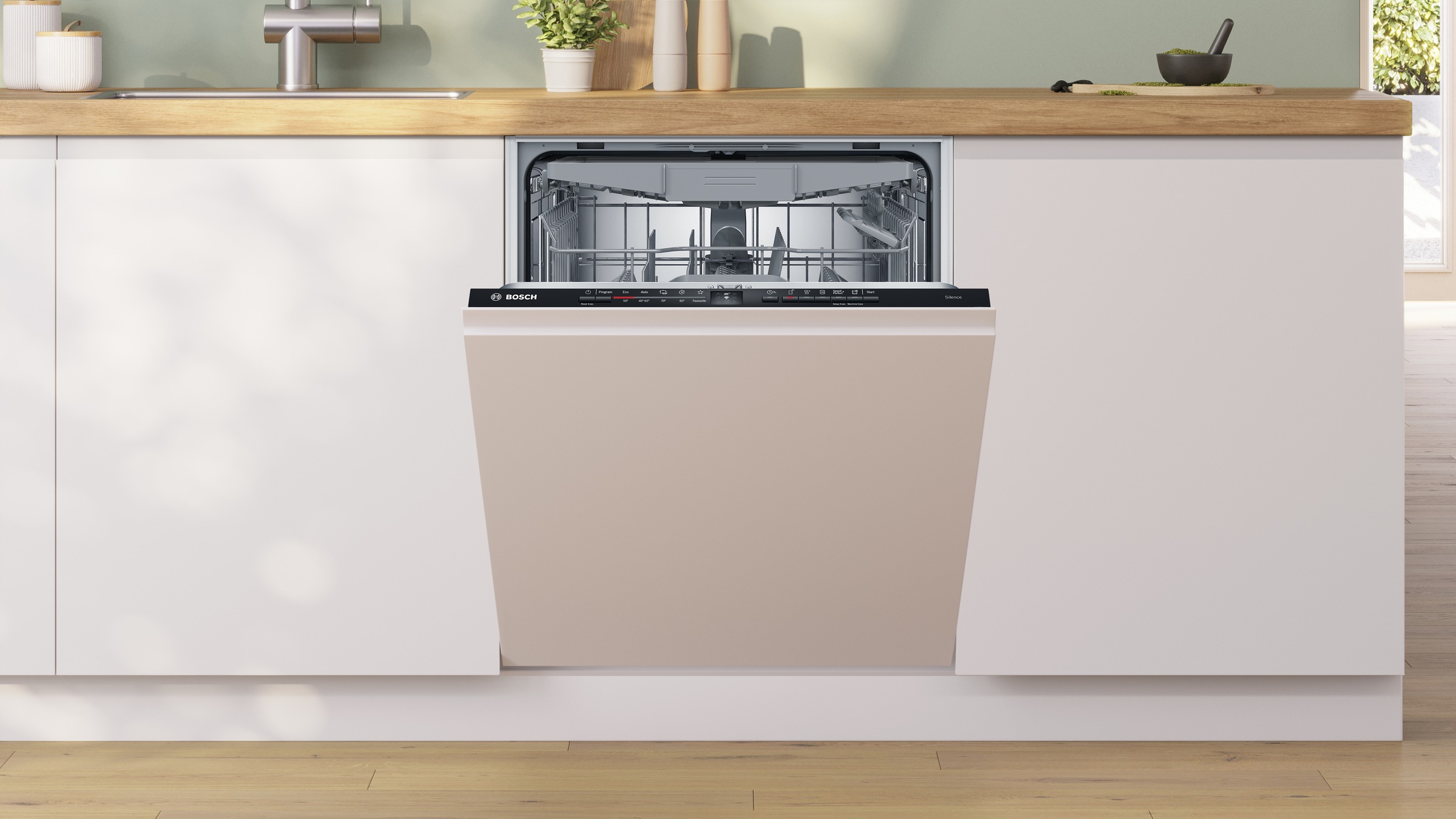 BOSCH vollintegrierbarer Geschirrspüler Serie 2 »SBV2HVX06E« 14 tlg. Maßgedecke Extrem flexibles Beladen und Extra Dry für gründliches Trocknen