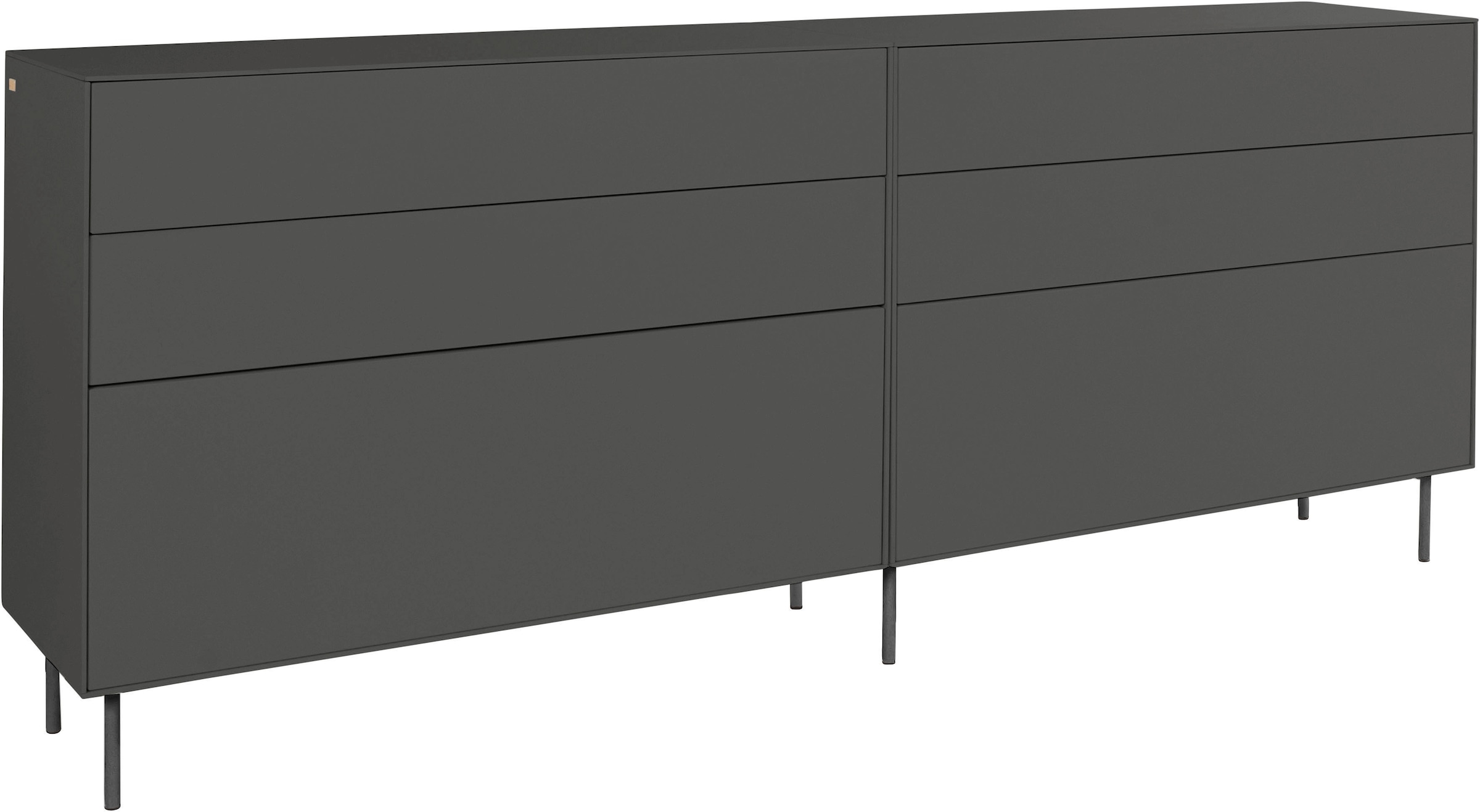 LeGer Home by Lena Gercke Sideboard »Essentials«, (2 St.), Breite: 224cm, MDF lackiert, Push-to-open-Funktion