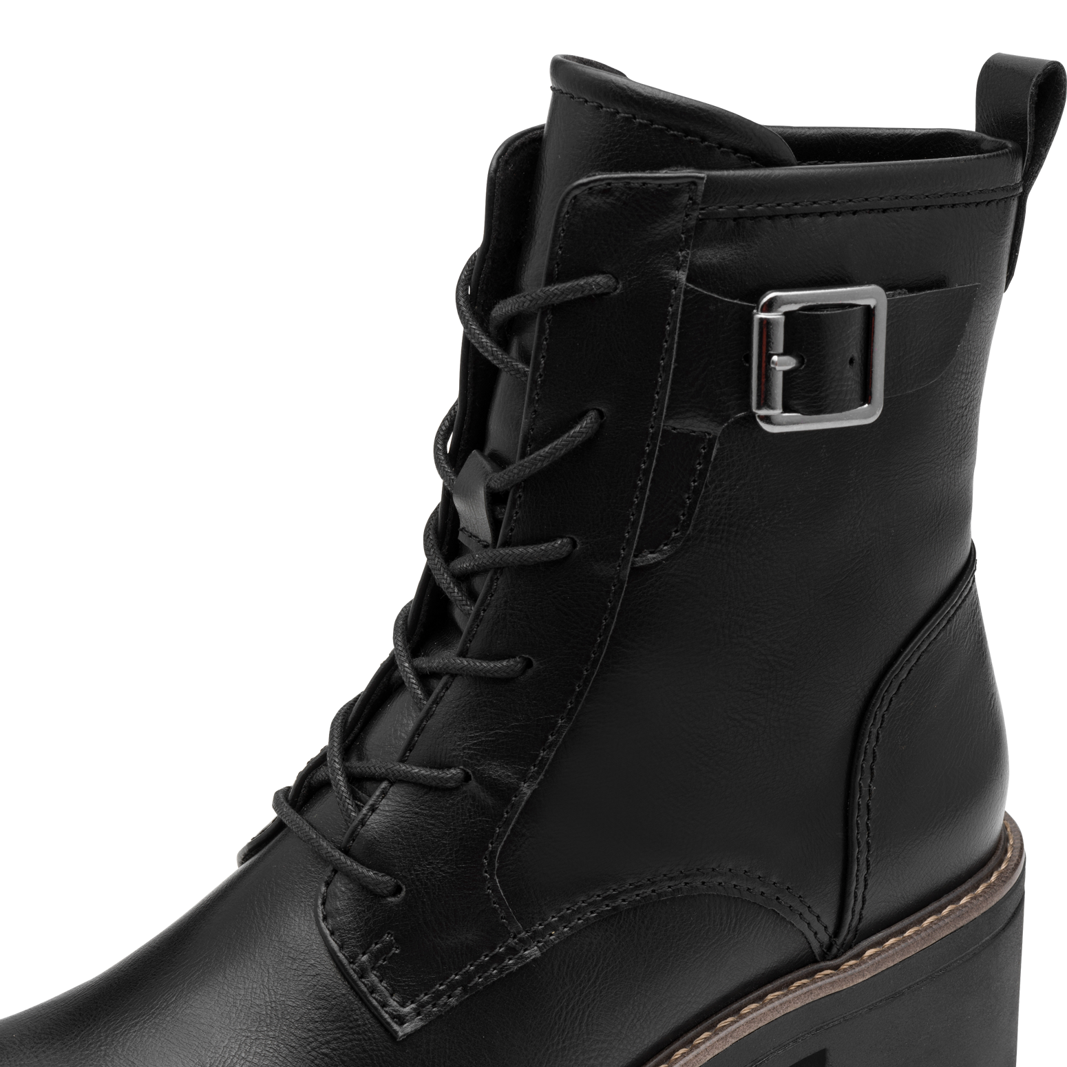 MARCO TOZZI Winterboots, Blockabsatz, Schnürboots, Stiefelette mit Kontrast-Rahmennaht