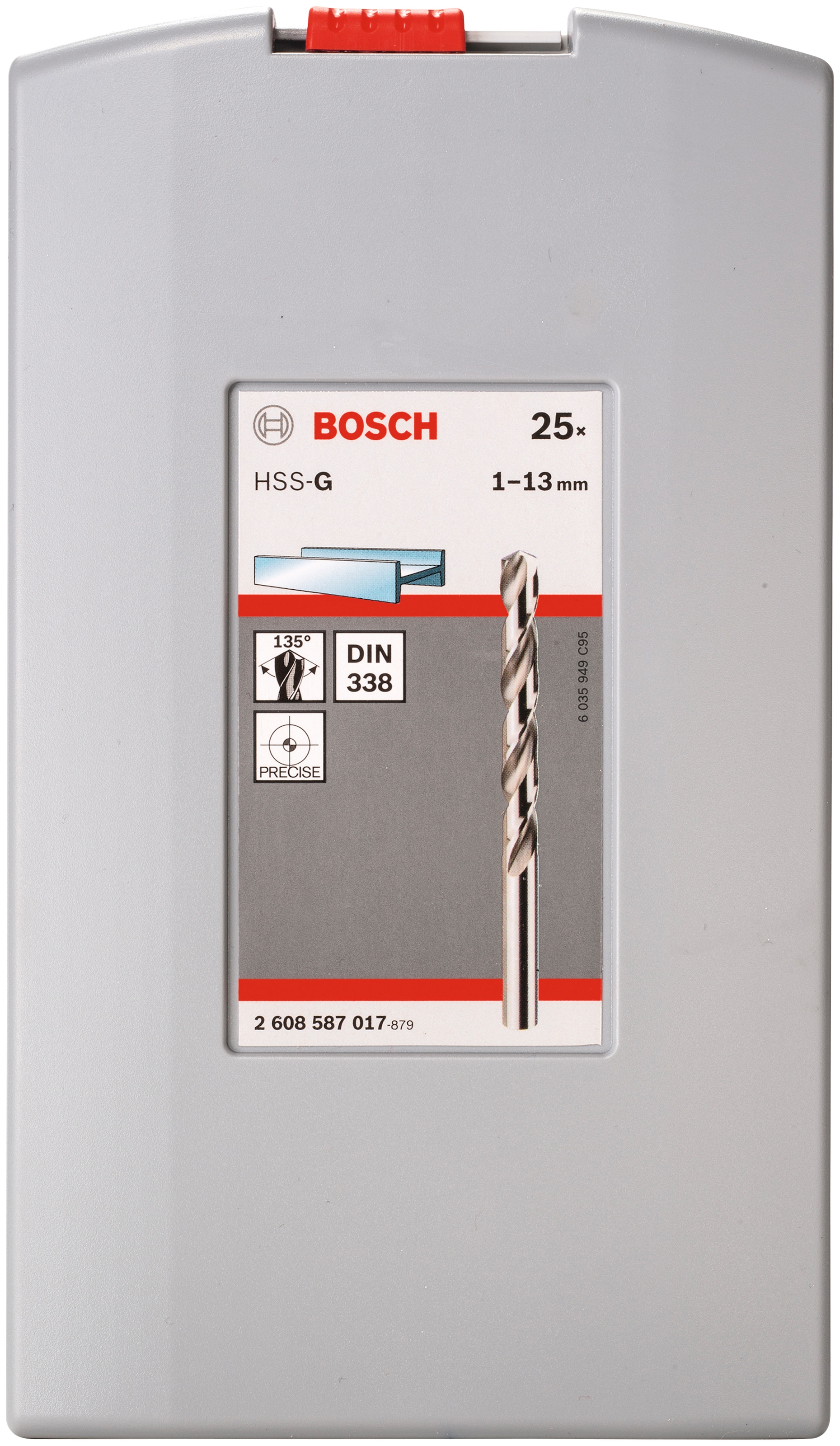 Bosch Professional Bohrersatz »ProBox«, (Set, 25 tlg.), Metallbohrer-Set HSS-G