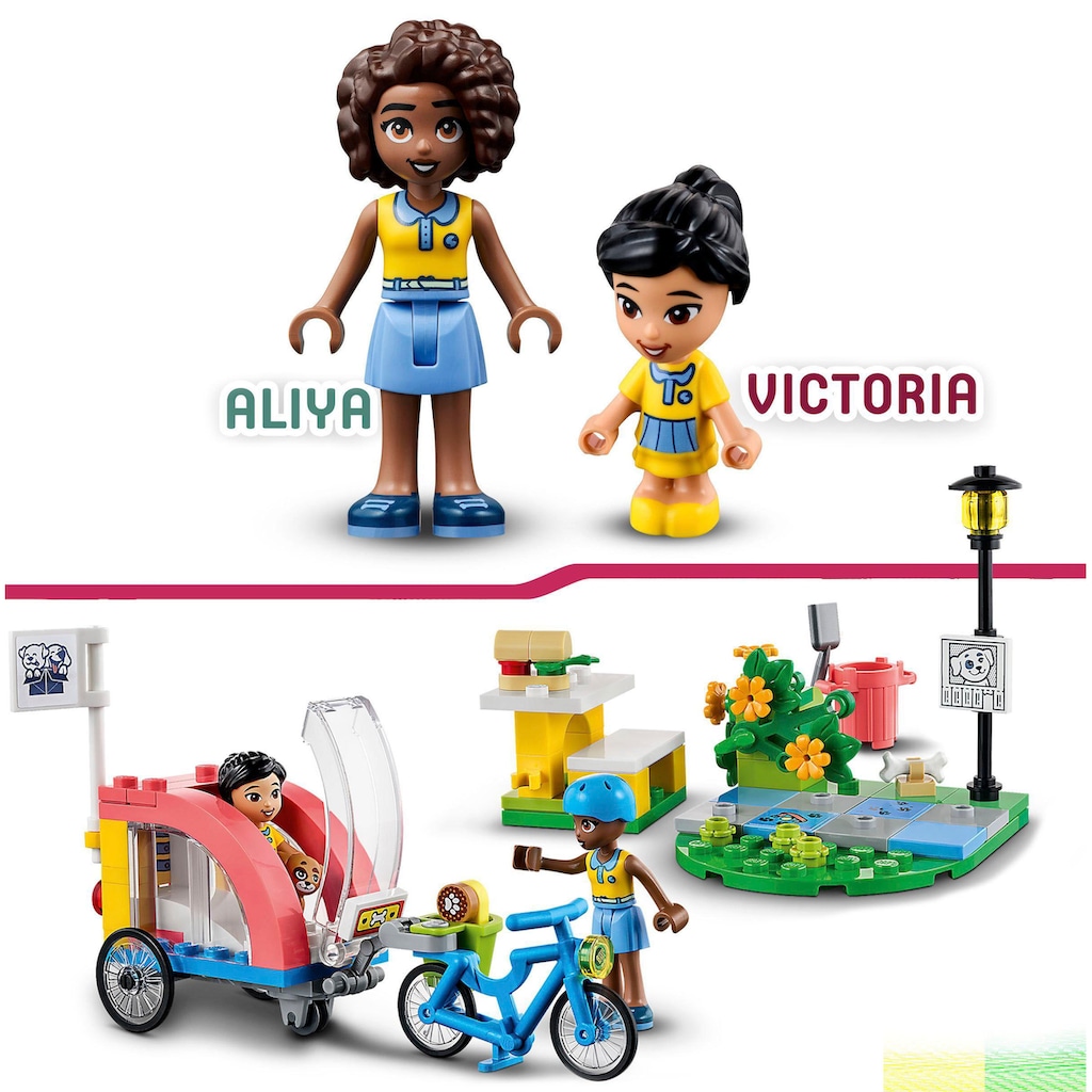 LEGO® Konstruktionsspielsteine »Hunderettungsfahrrad (41738), LEGO® Friends«, (125 St.), Made in Europe