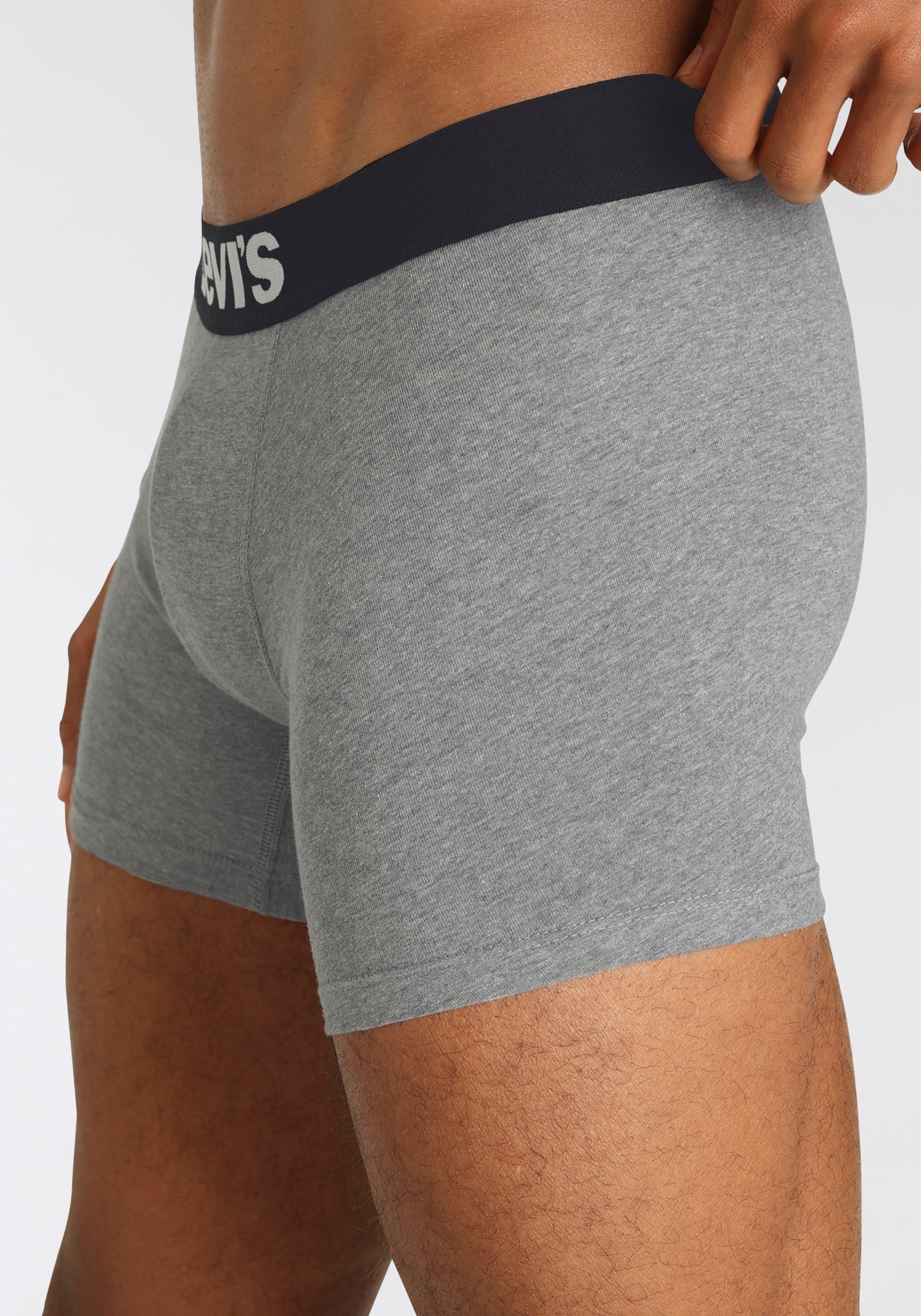 Levi's® Boxershorts »Men Solid Logo Boxer 4er Pack«, (Packung, 4er-Pack), mit breitem Logobund