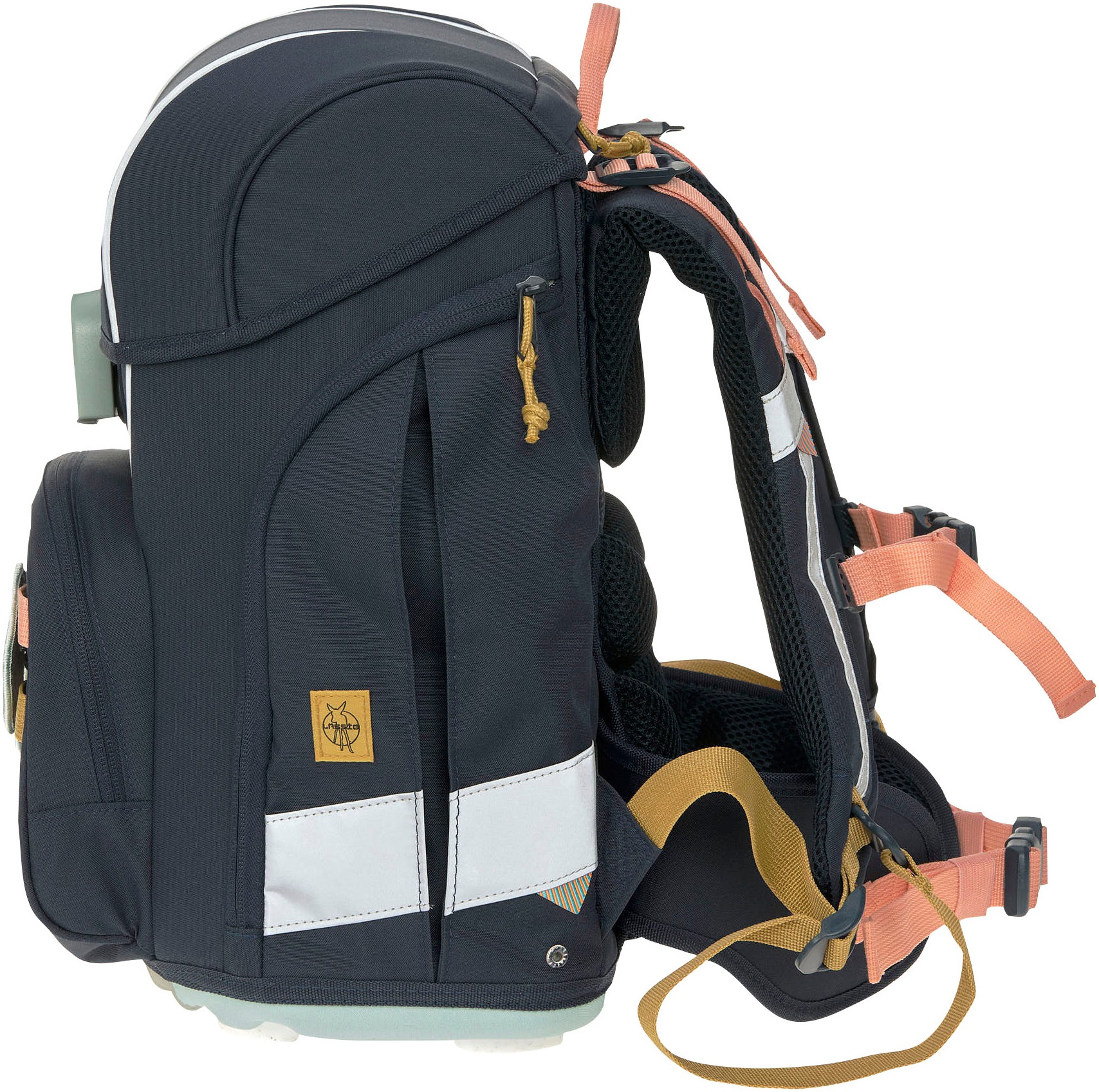 LÄSSIG Schulranzen »Unique, Boxy, Ocean Edition, dark blue«, Reflektoren, PETA-approved vegan; aus recycelten PET-Flaschen