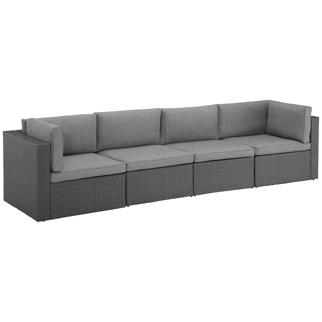 KONIFERA Gartenlounge-Set »Malta«, (25 tlg.), Ecklounge, Sessel, Tisch 69x69 cm, mit GRATIS-Zugabe: 1 zweiter Tisch