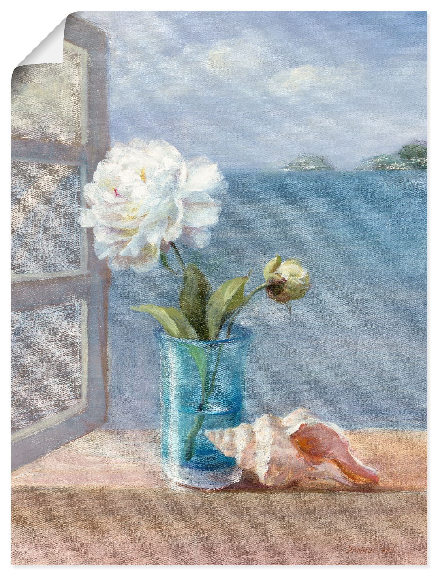 Artland Wandbild »Küsten Blumen I«, Arrangements, (1 St.), in vielen Größen & Produktarten -Leinwandbild, Poster, Wandaufkleber / Wandtattoo auch für Badezimmer geeignet