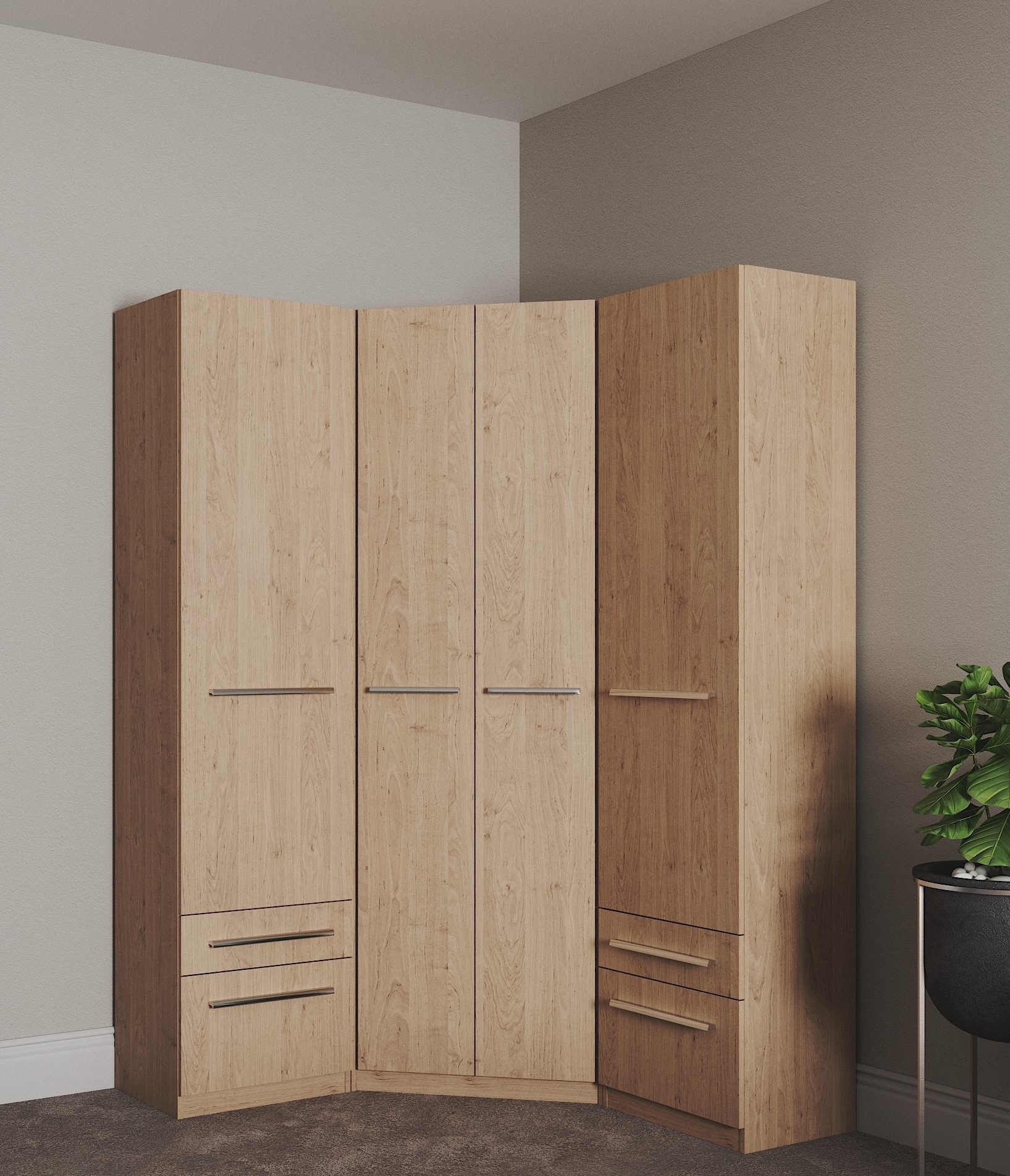 priess Kleiderschrank »Schrank Garderobe Wäscheschrank Barcelona in 5 Breiten« viel Stauraum, geräumige Schubkästen, mit Spiegel, MADE IN GERMANY