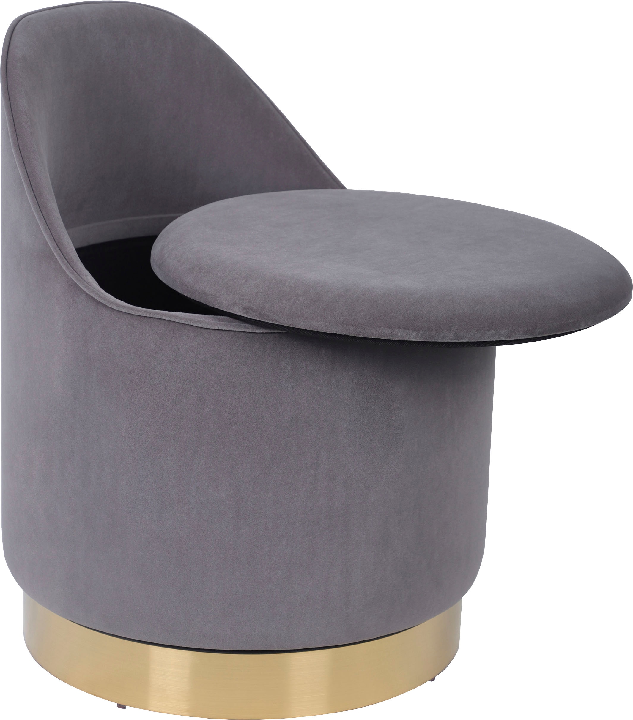 Kayoom Sessel »Drehhocker Viktor 125,Drehhocker in modernem Design,Stauraum im Innere« 1 Stk. tlg. drehbarer Sockel, mit Stauraum, komfortable Rückenstütze
