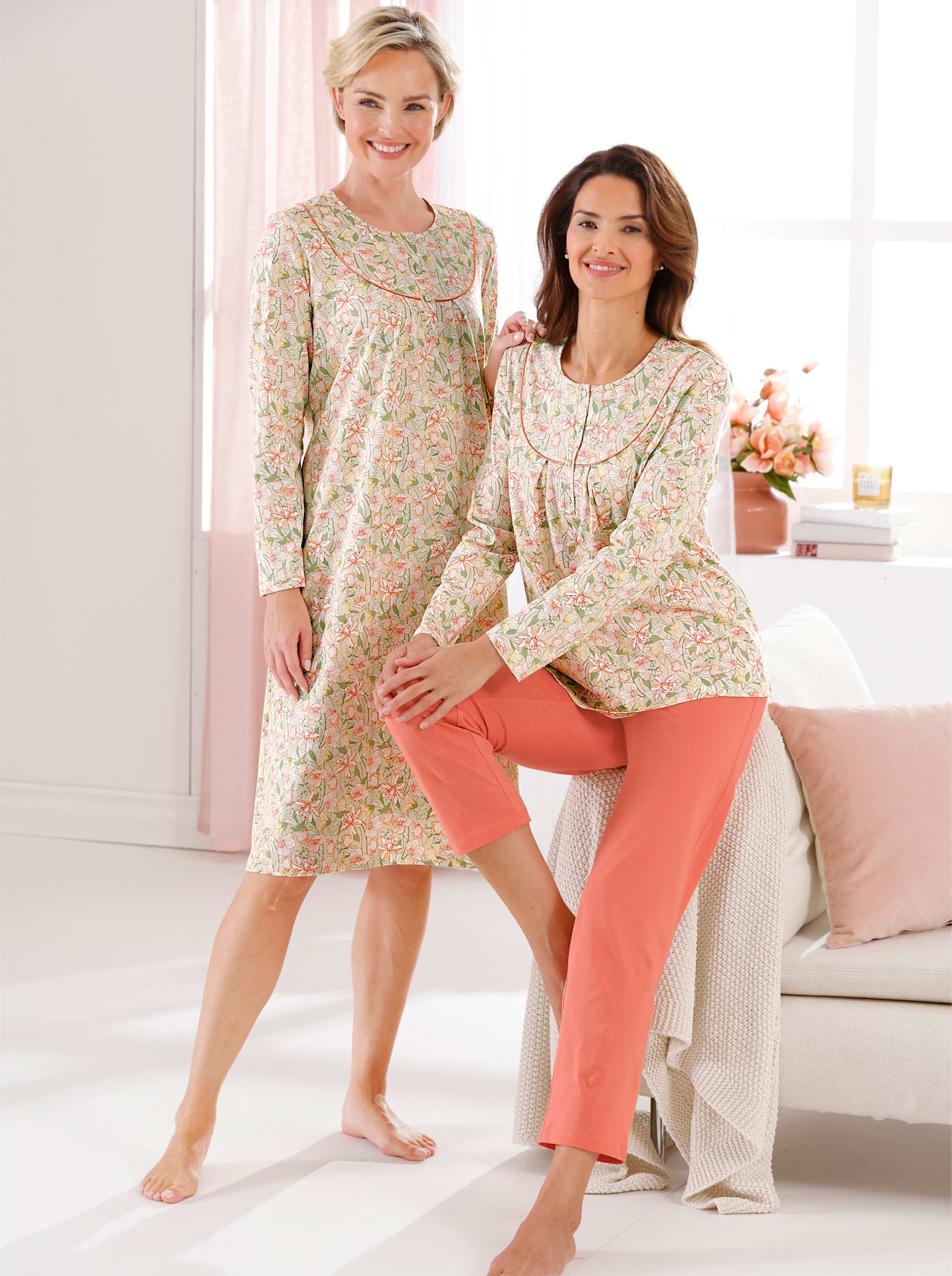 Wäschepur Damen Nachthemd »Nachthemd« in beige, Größe 36/38