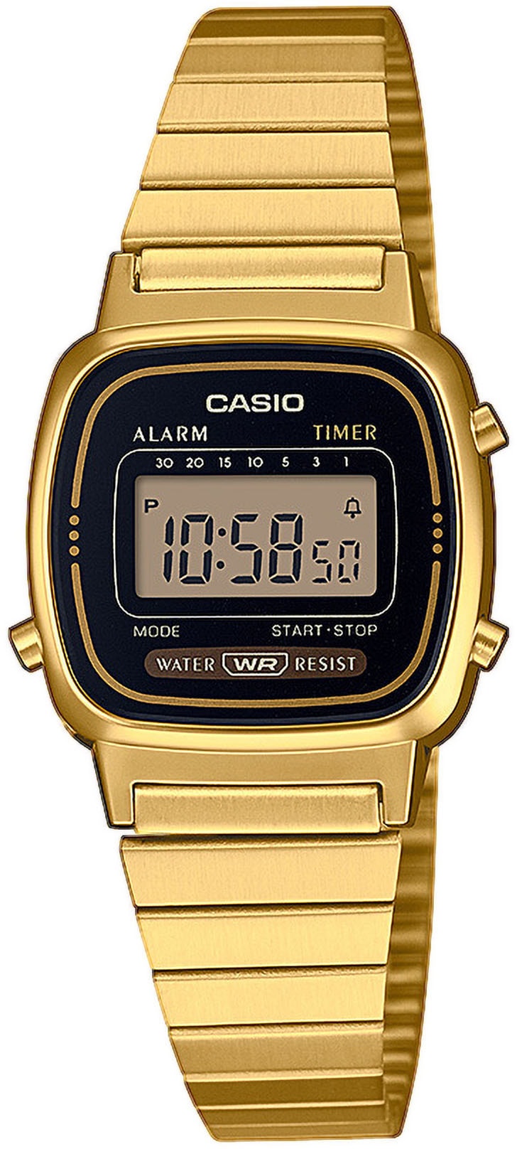 CASIO VINTAGE Chronograph »LA670WEGA-1EF«, Quarzuhr, Armbanduhr, Damenuhr, digital, Datum, Stoppfunktion