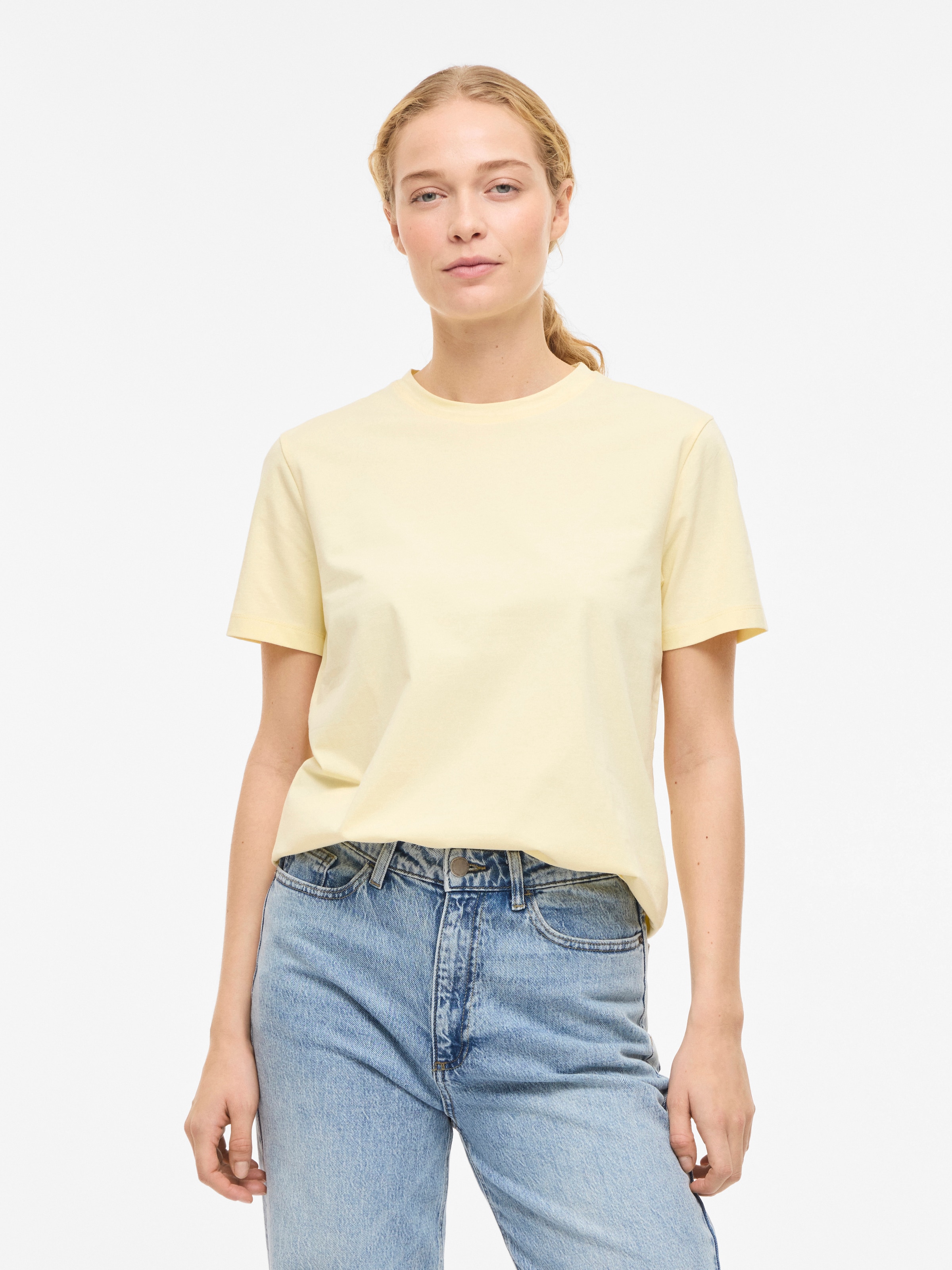 Vila Kurzarmshirt »VINORA S/S T-SHIRT - NOOS« Baumwollmischung, regular fit