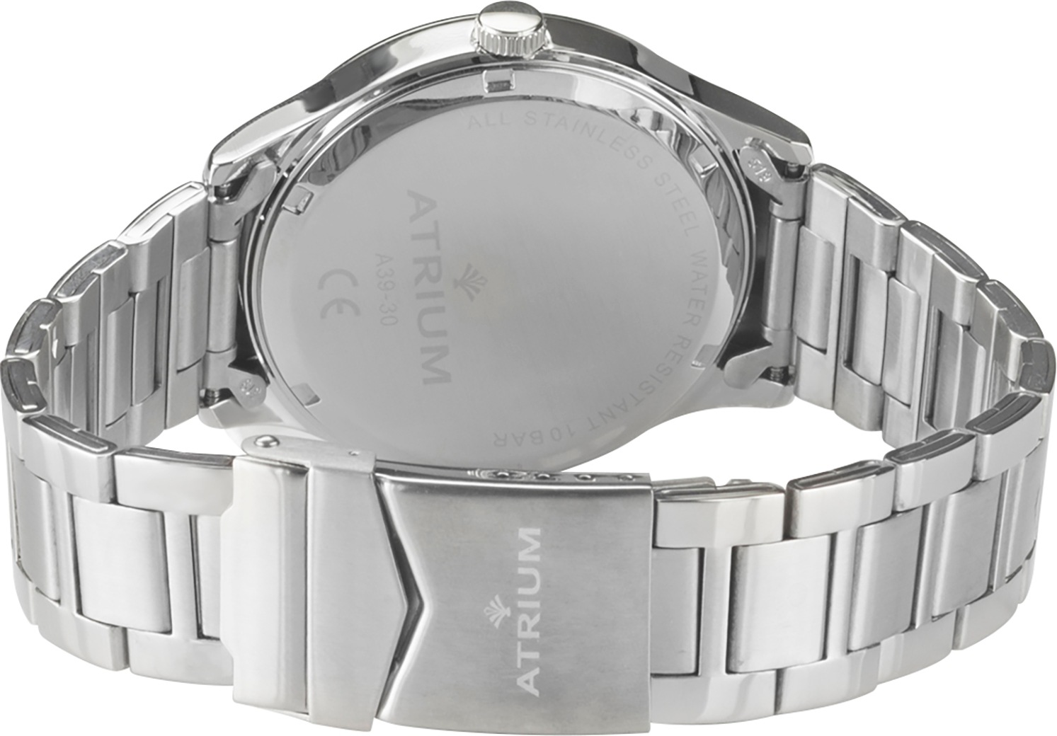 Atrium Quarzuhr Armbanduhr, Herrenuhr, Edelstahlarmband, analog, Wochentag, Tag