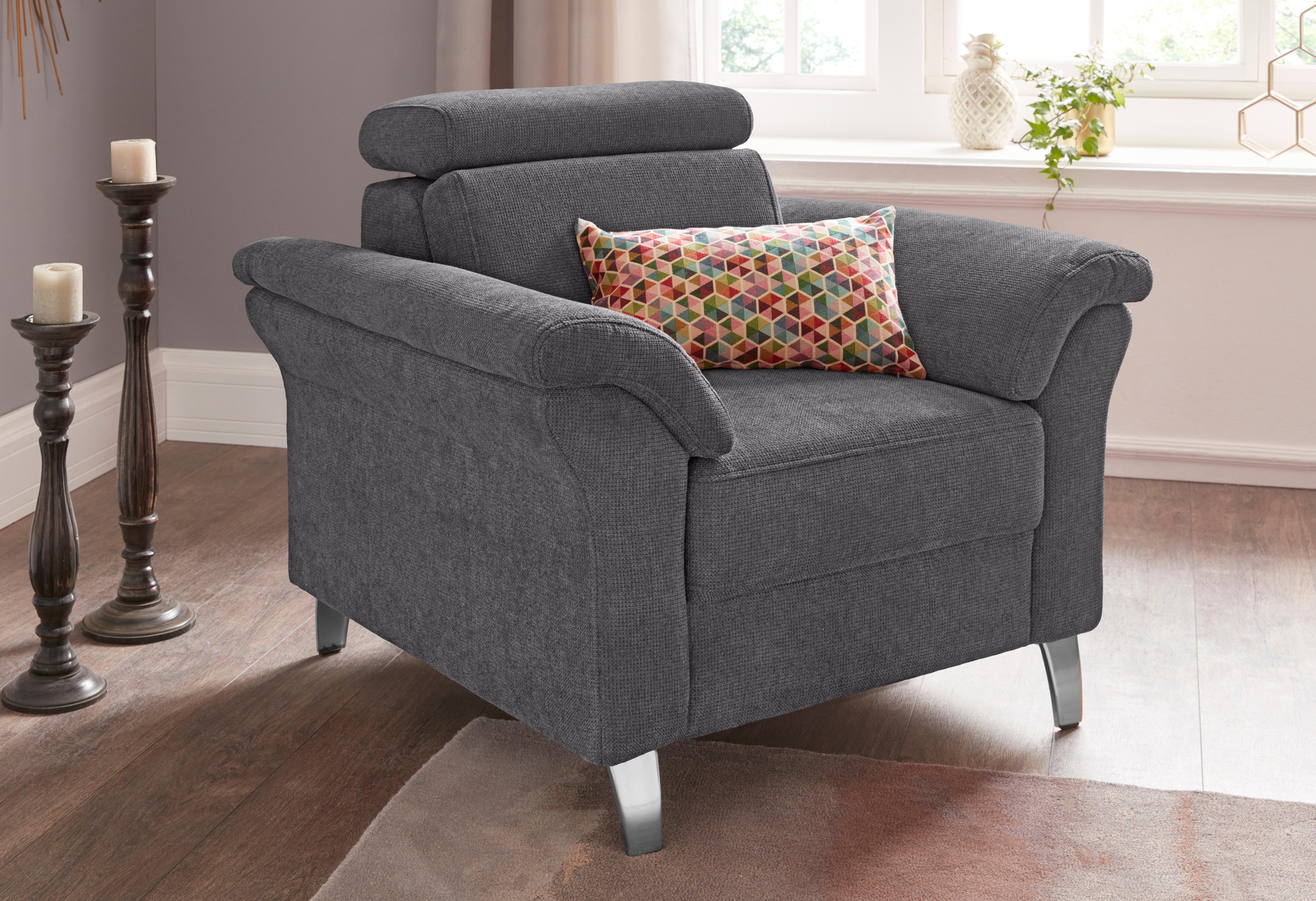 sit&more Sessel »Arngast«, inklusive Federkern und Kopfteilverstellung