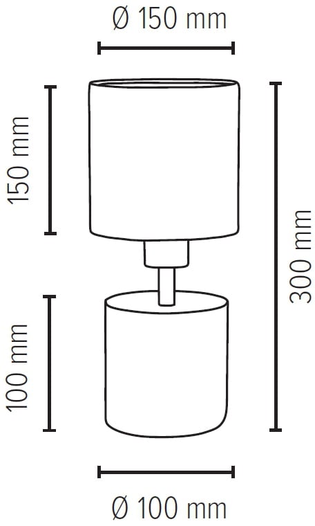 SPOT Light Tischleuchte »STRONG«, 1 flammig, Leuchtmittel E27 | ohne Leuchtmittel, Echtes Beton - handgefertigt, Naturprodukt, Lampenschirm aus Stoff