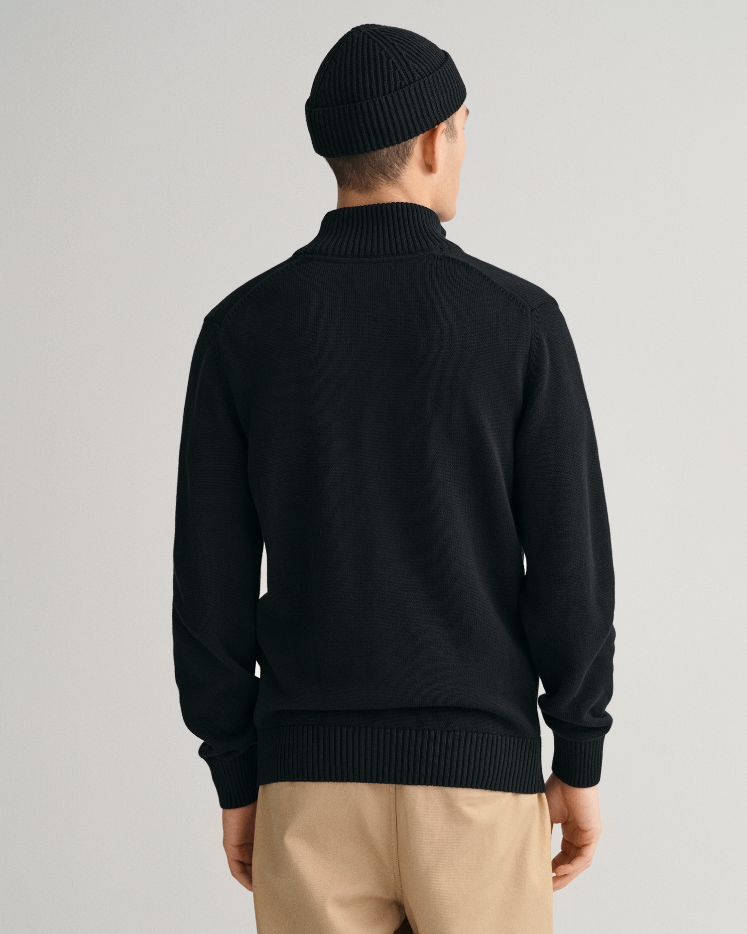 Gant Troyer »CASUAL COTTON HALF ZIP« mit grafischer Logostickerei auf der Brust