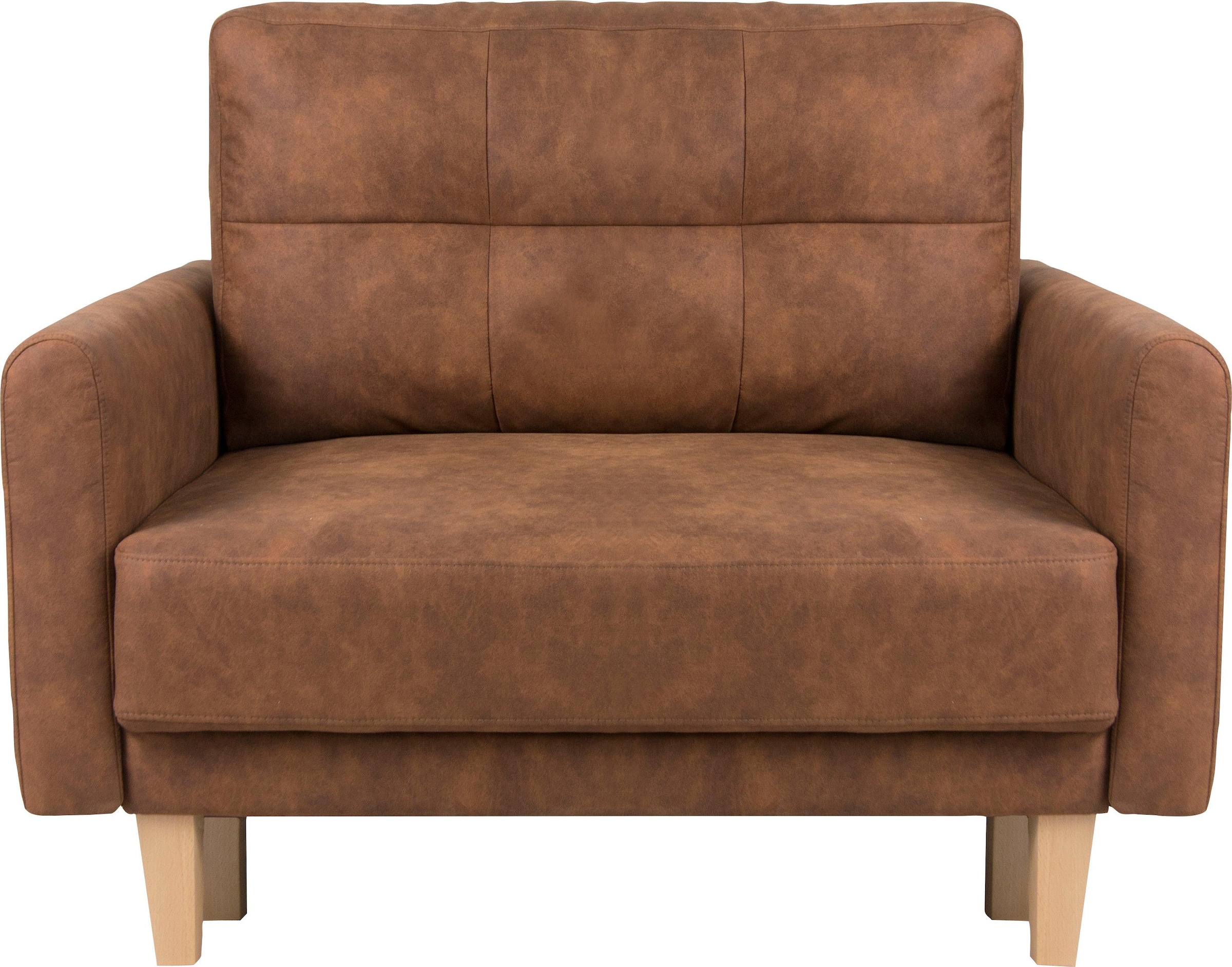 Home affaire Sessel »TRIPLO Relaxsessel mit Wellenunterfederung, Maße B/T/H: 95/100/89 cm«, Polstersessel mit Steppung im Rückenkissen, hohe Qualität