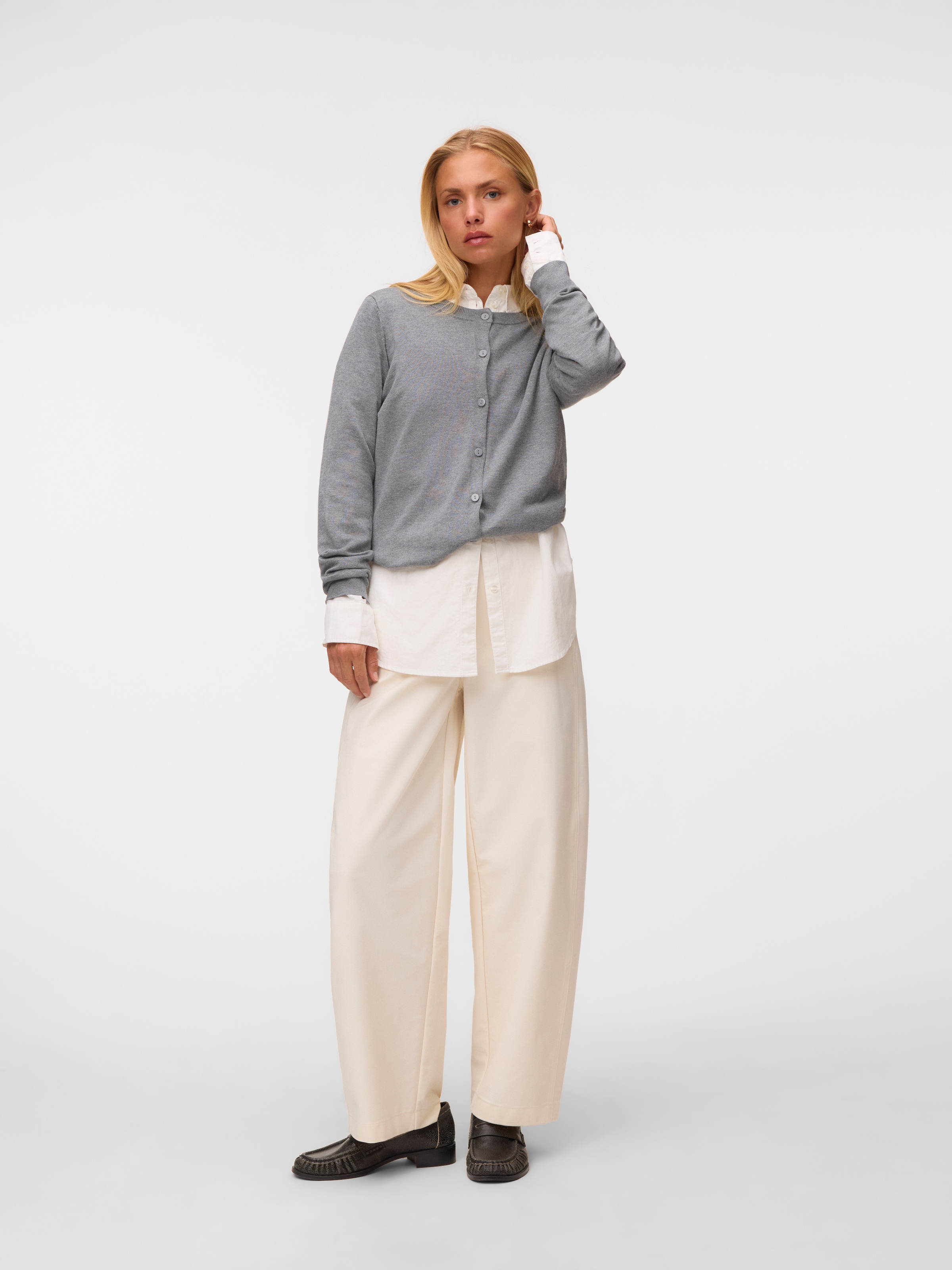 Vero Moda Strickjacke »VMSILJE LS O-NECK CARDIGAN NOOS« Viskosemischung, regular fit