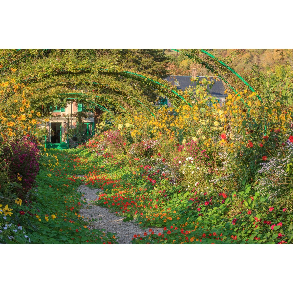 Papermoon Fototapete »MONETS GARTEN-GIVERNY BLUMEN ALLEE PERGOLA KÜNSTLER WEG«