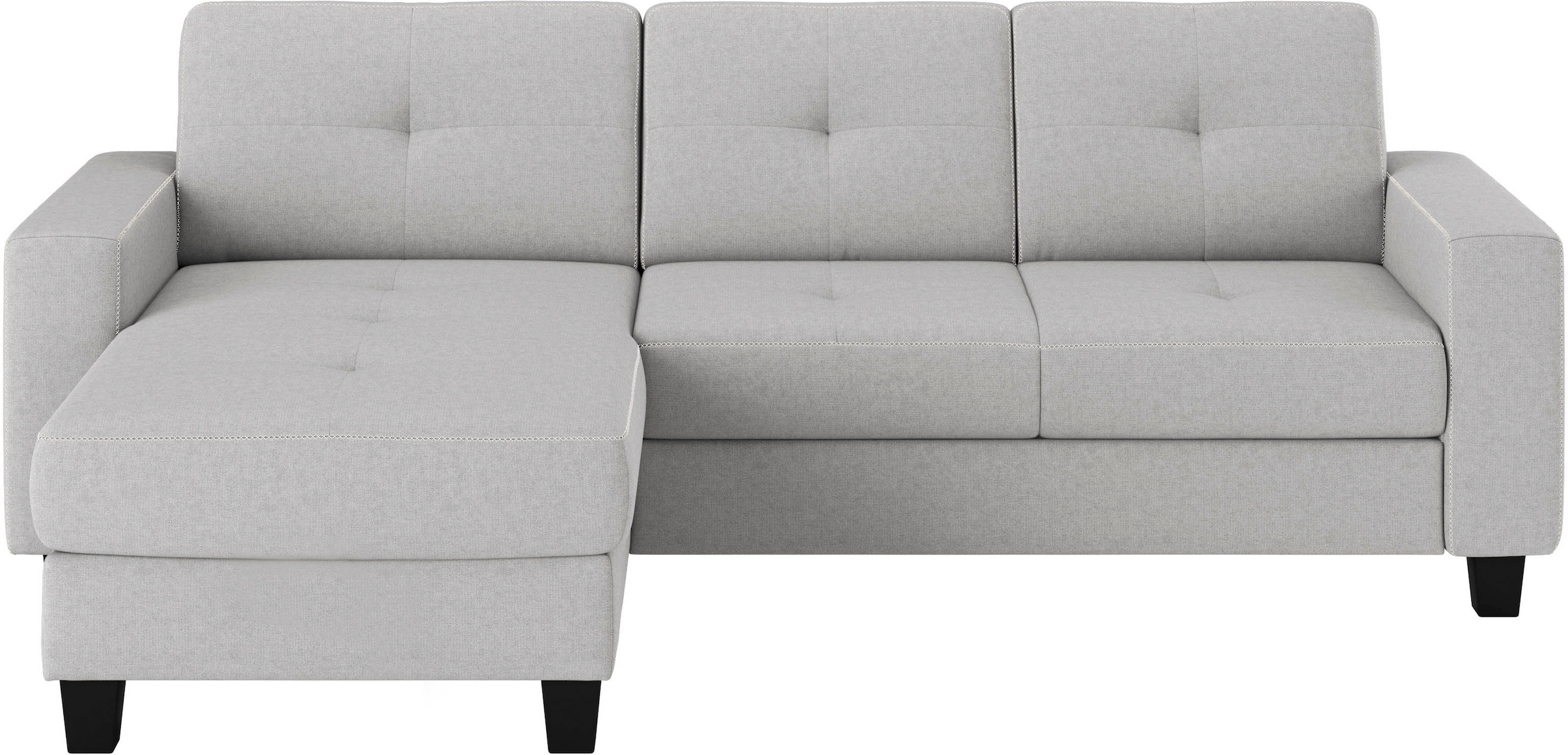 Places of Style Ecksofa »Varese L-Form«, wahlweise mit Bettfunktion und Bettkasten