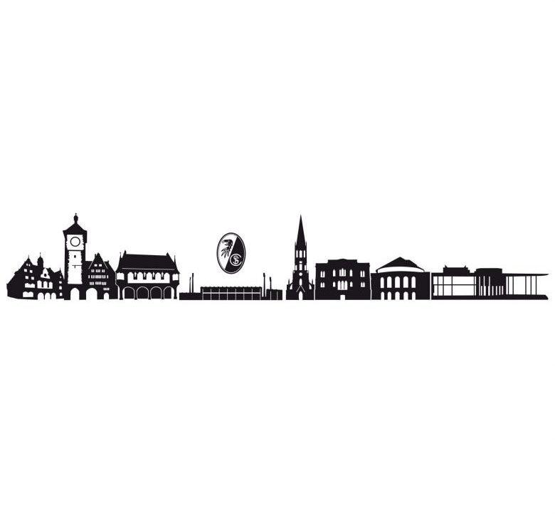 OTTO Shop + St.) Wall-Art Freiburg bestellen im Wandtattoo Logo«, (1 SC Skyline Online »Fußball