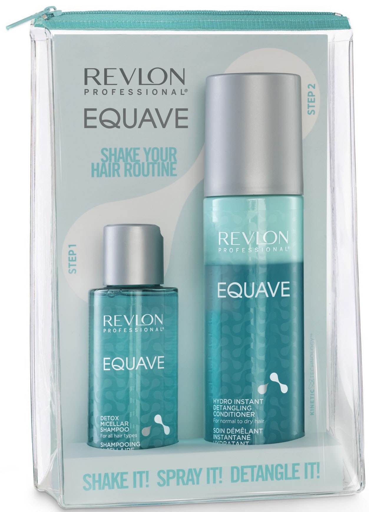 REVLON PROFESSIONAL Haarpflege-Set »Hydro Pack Detangling Conditioner 200ml Detox Micellar Shampoo 100ml«,...