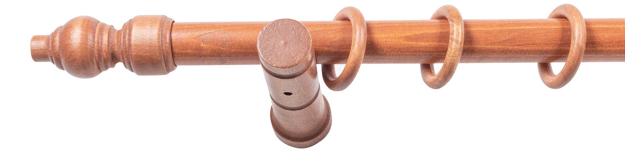 SN DECO GROUP Gardinenstange »Filigrano« 1 läufig-läufig Fixmaß 28 mm, Holz, verschiedene Längen und Farben, Komplettset