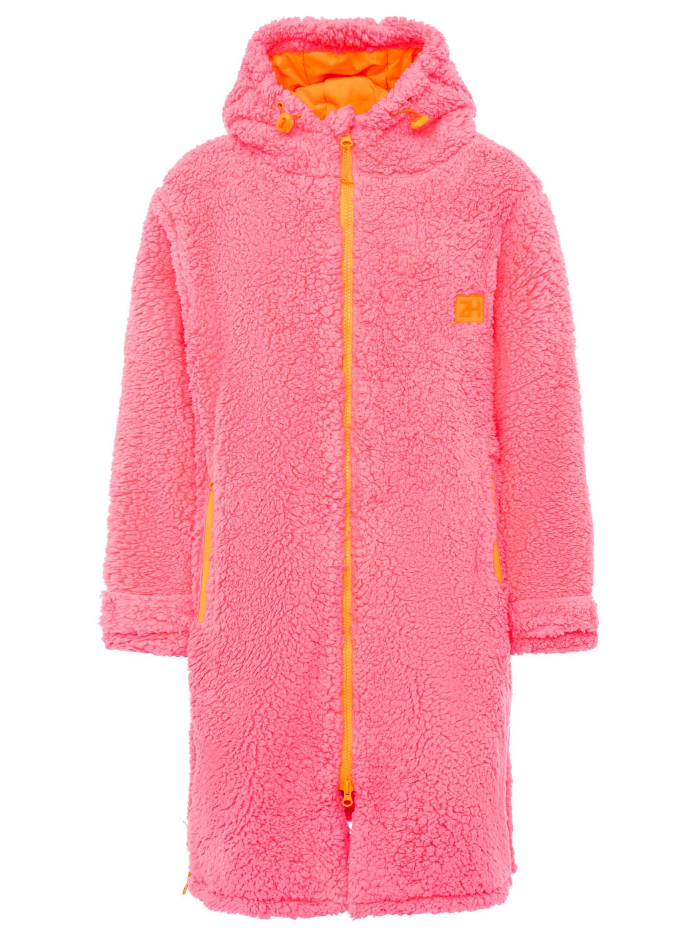 Zwillingsherz Kurzmantel »"Oversize Teddy Windjacke ZH"« weiches Teddy-Material, Kapuze, Reißverschluss, seitliche Taschen