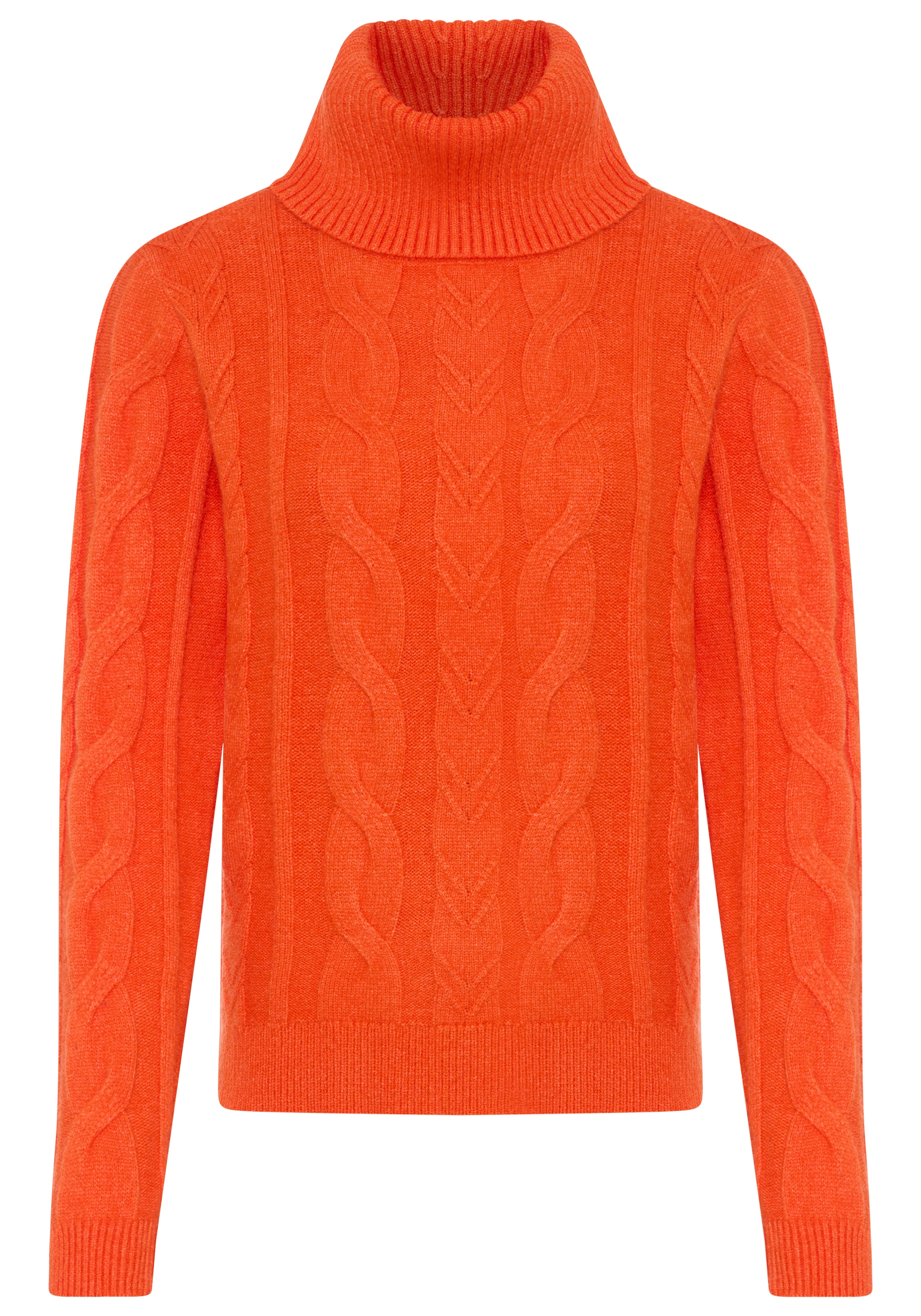 KangaROOS Rollkragenpullover mit Zopfstrickmuster