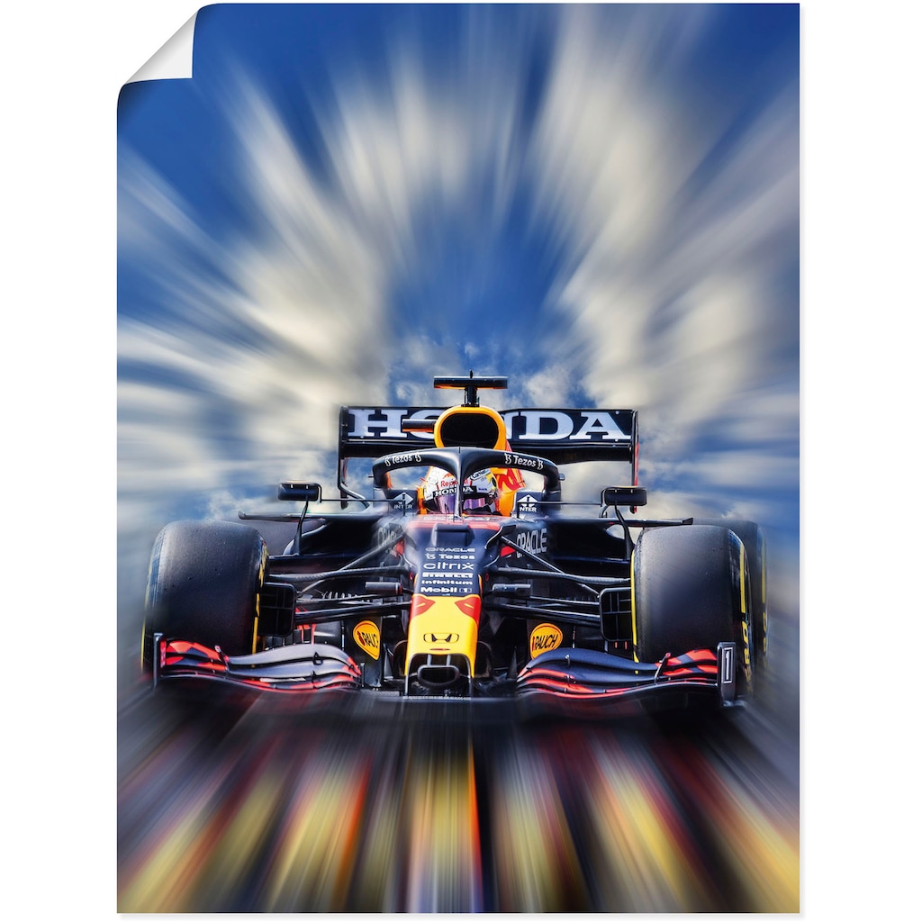 Artland Wandbild »Max Verstappen - Weltmeister der Formel1«, Auto, (1 St.)
