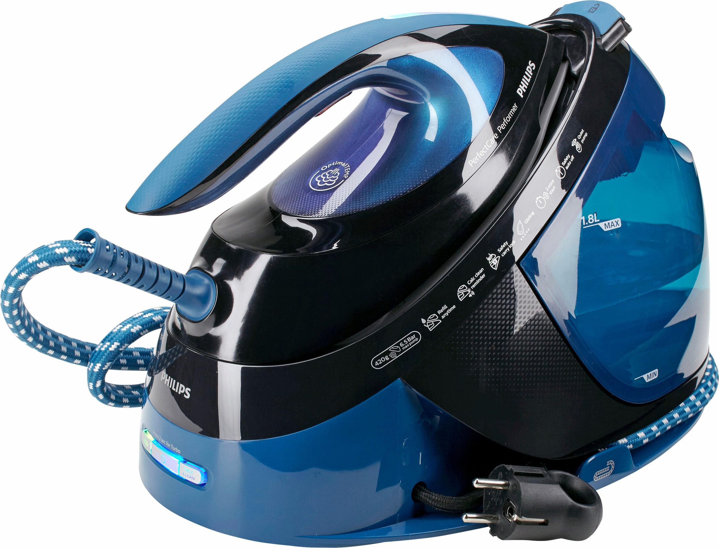 Dampfbügelstation GC8735/80 PerfectCare Performer, 1800 ml...